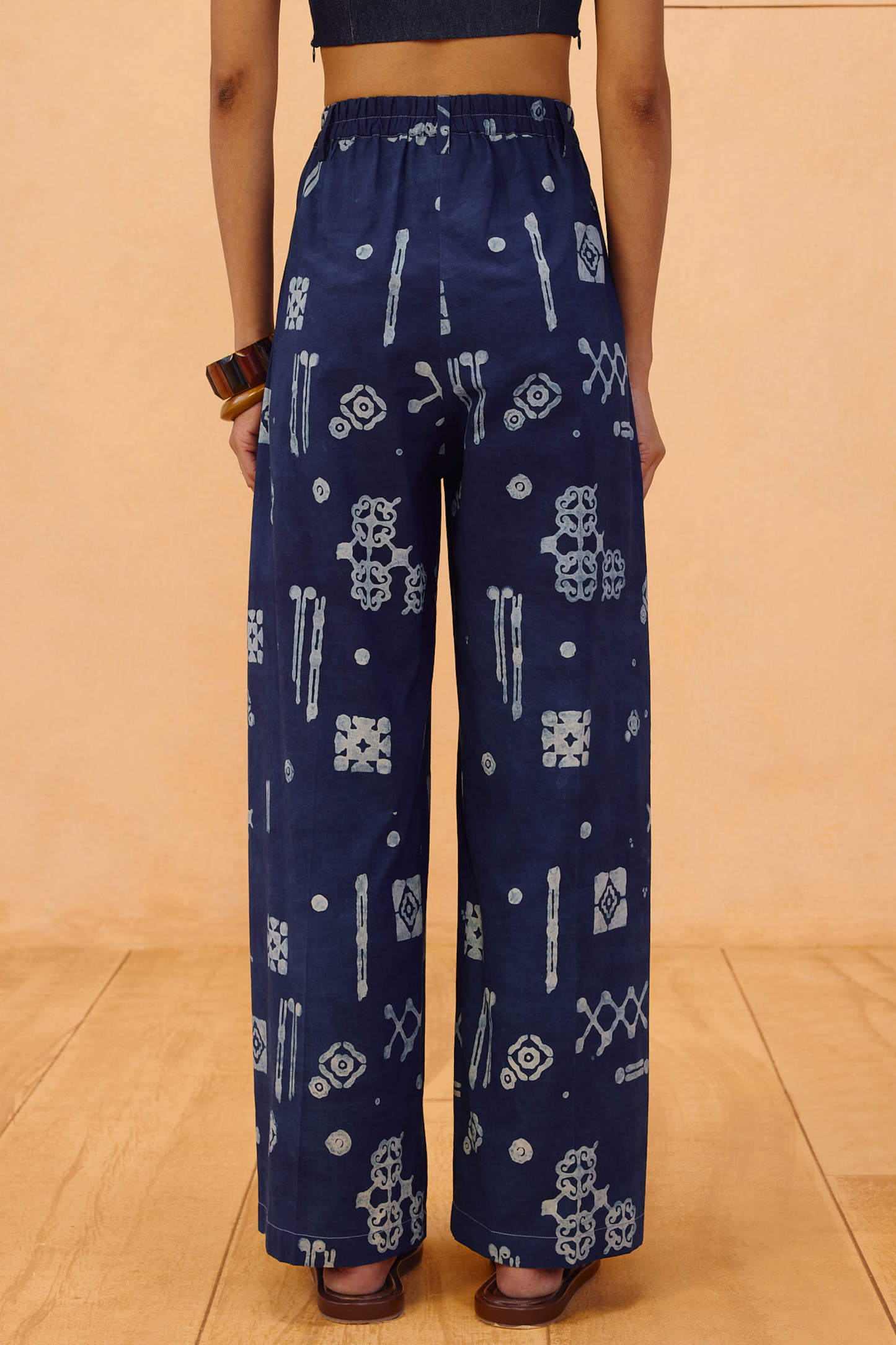 Indigo Patterns Organic Cotton Trousers