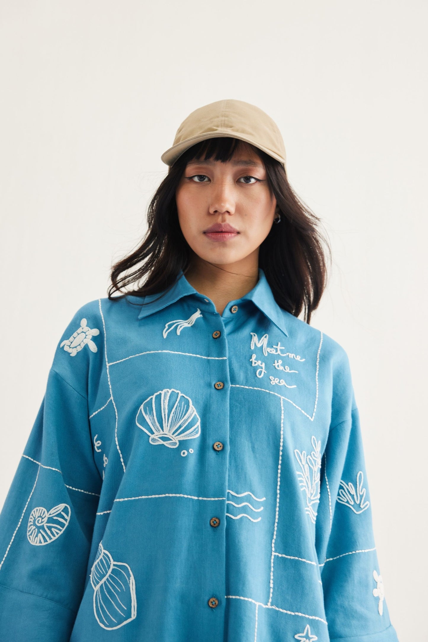 Meet Me By The Sea Handwoven Twill Shirt
