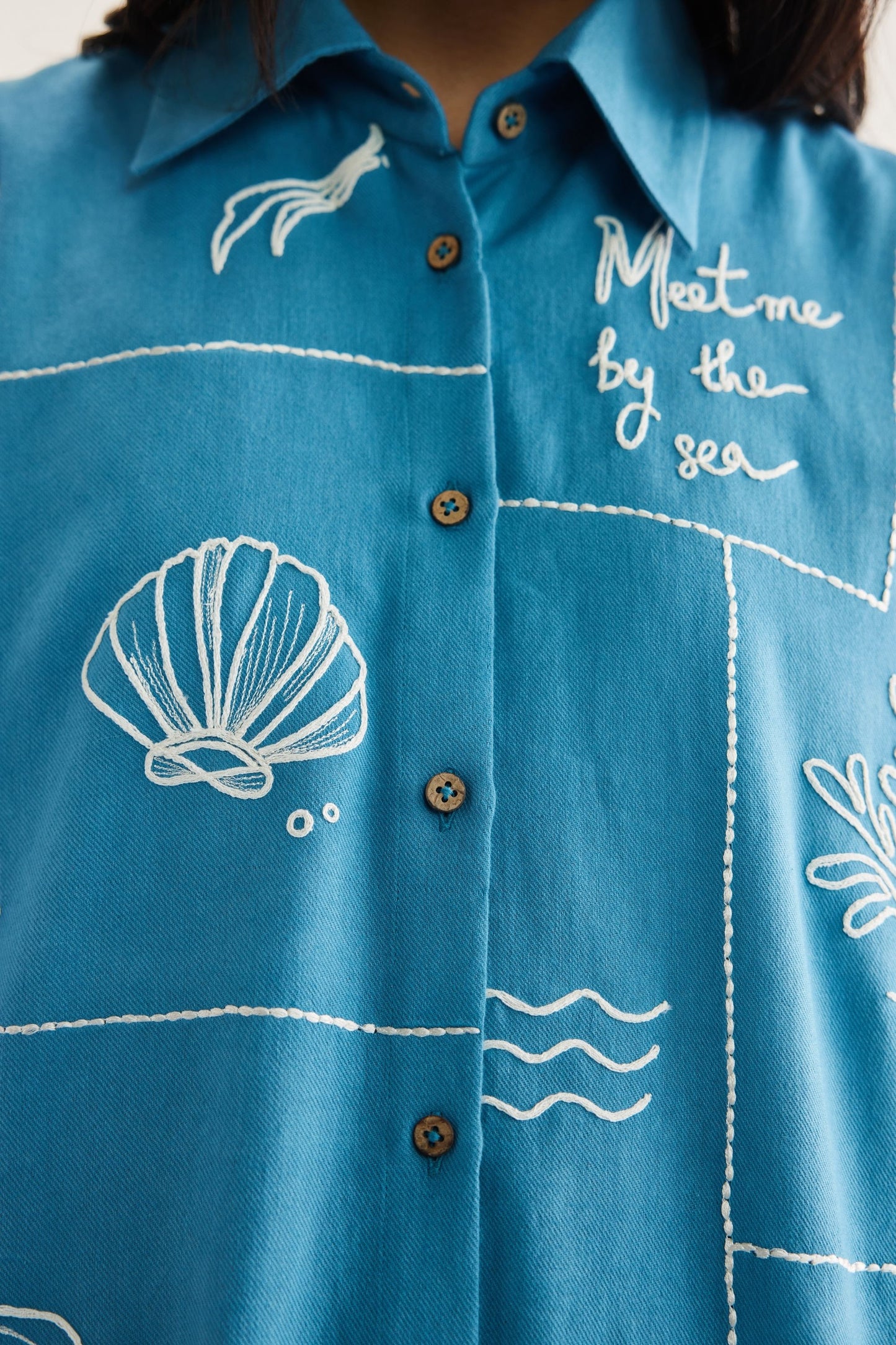 Meet Me By The Sea Handwoven Twill Shirt