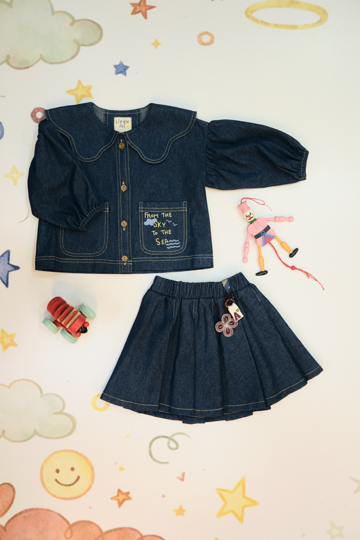 Sky To Sea Sustainable Denim Skirt