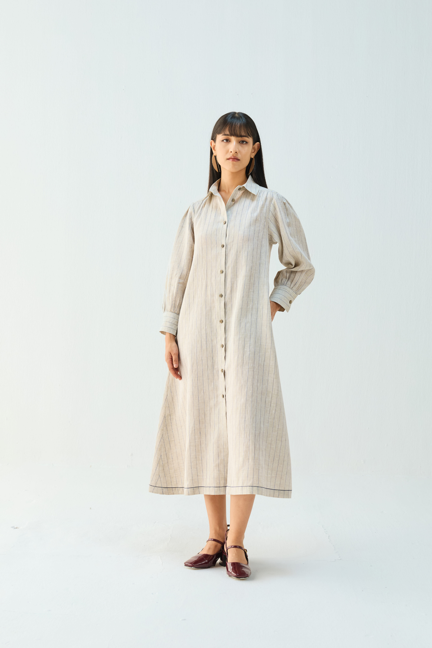 Soft Power Linen Shirt Dress