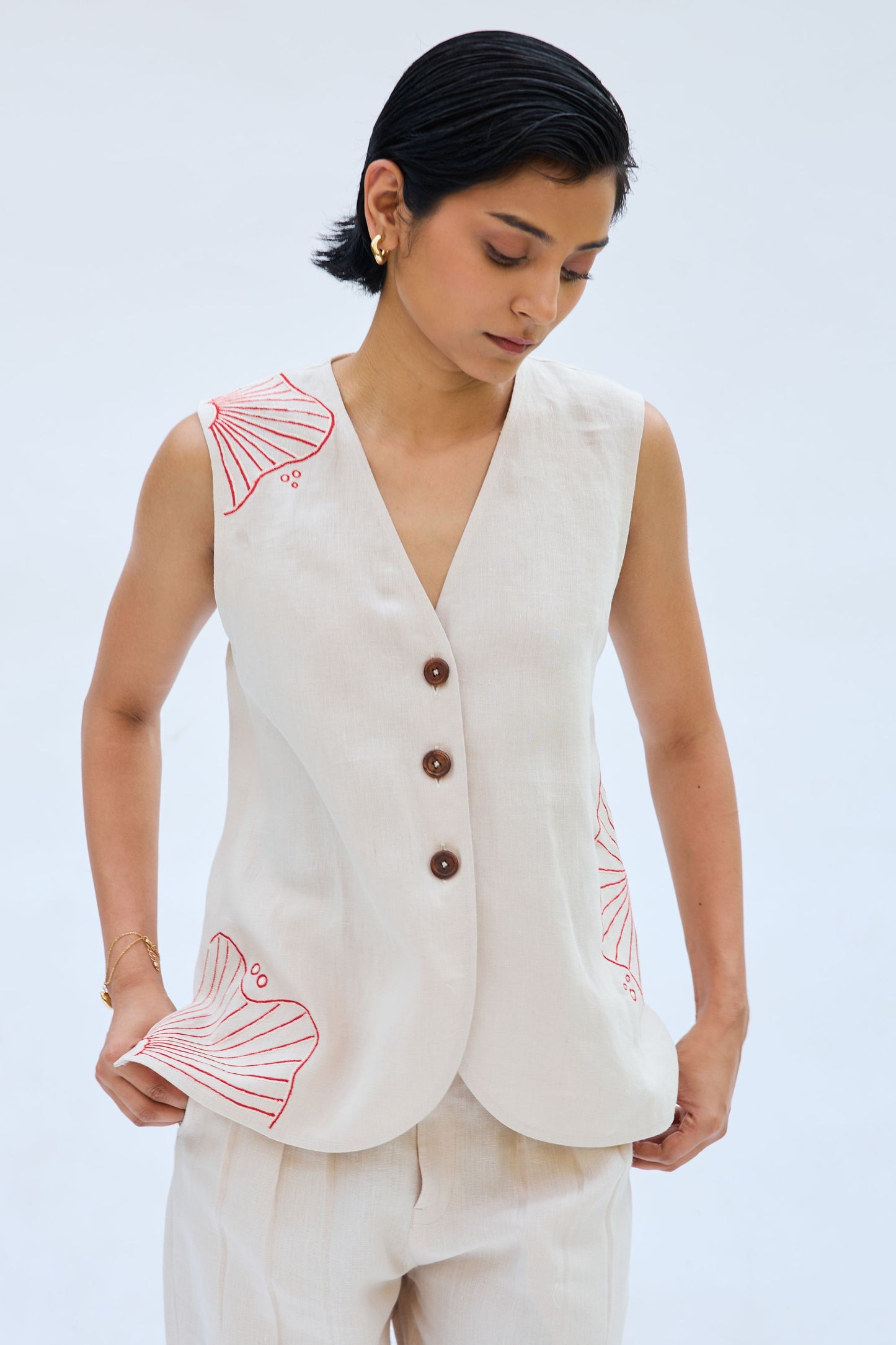 The Misty Linen Waistcoat