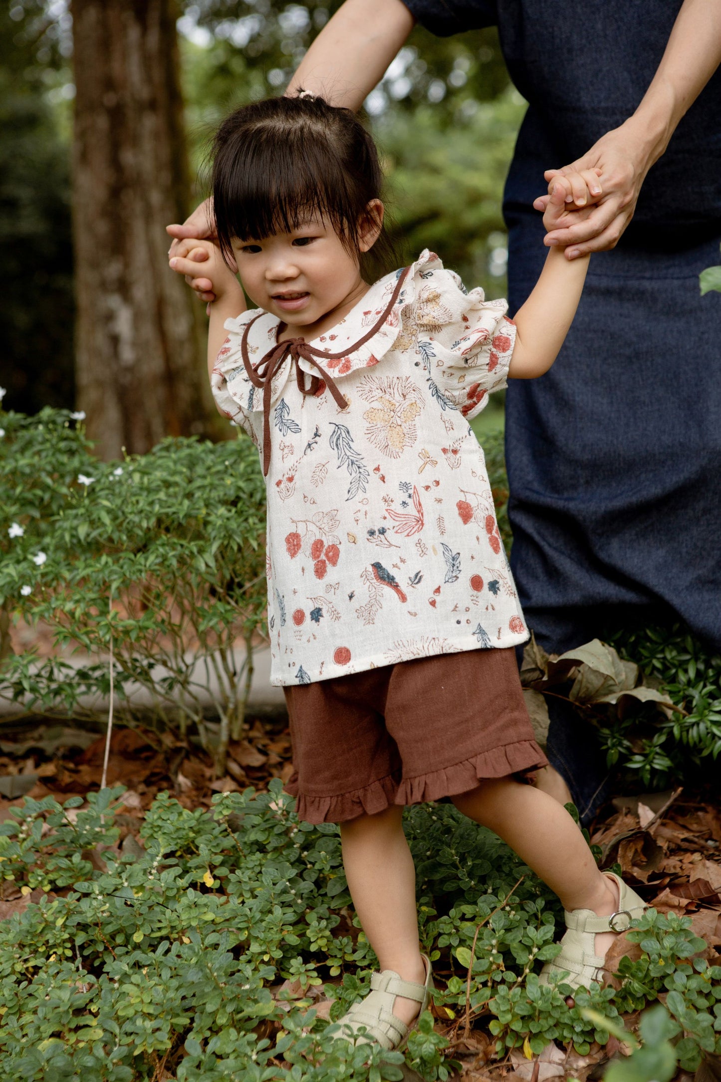 Berry Cocoa Handspun Handwoven Organic Cotton Shorts