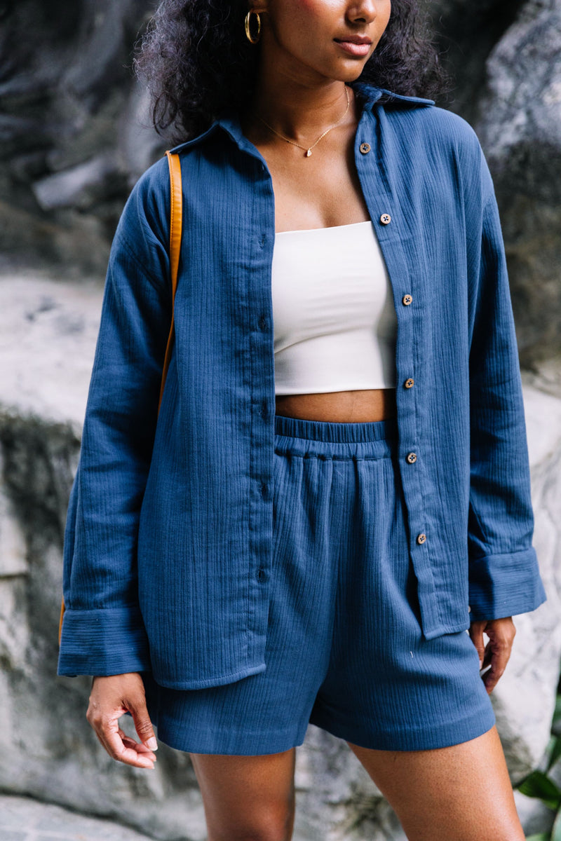 Breathe Organic Cotton Navy Shorts