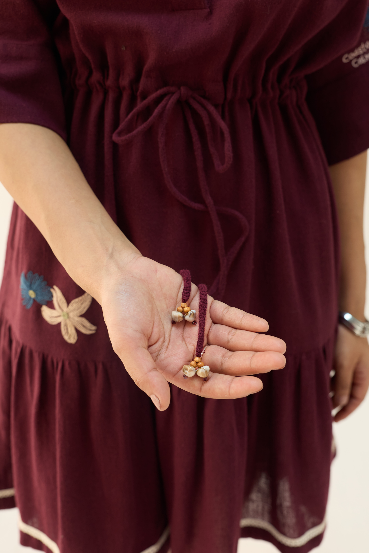 Coastal Bloom Handspun Handwoven Organic Cotton Dress