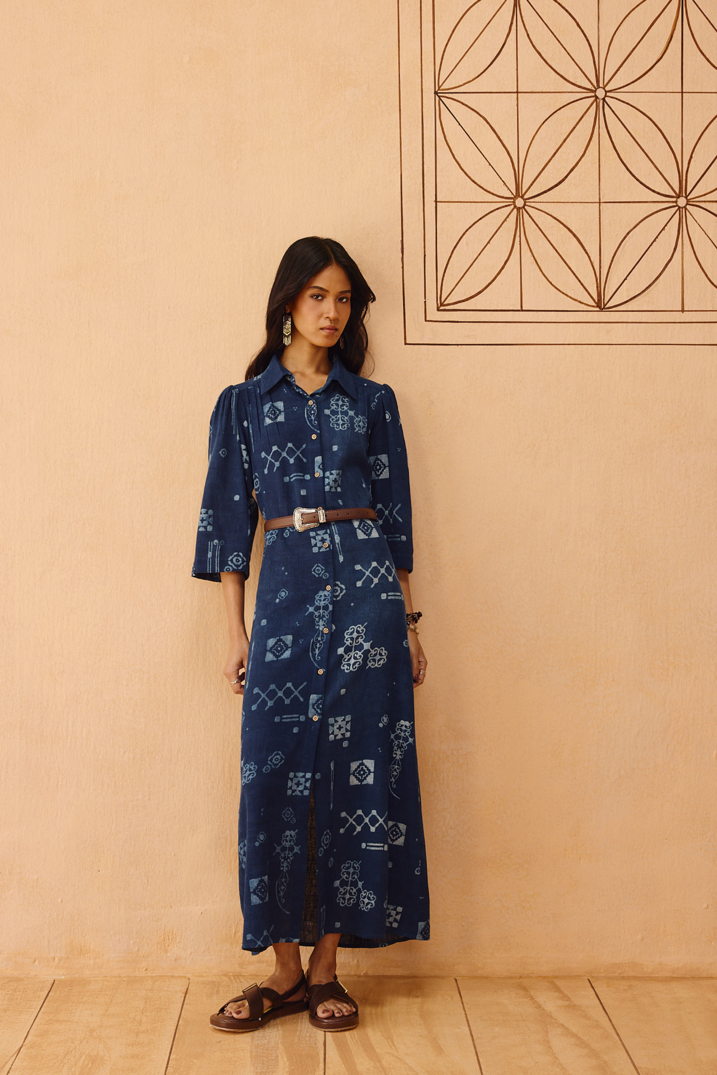 Everyday Heirloom Handspun Handwoven Organic Cotton Maxi Dress