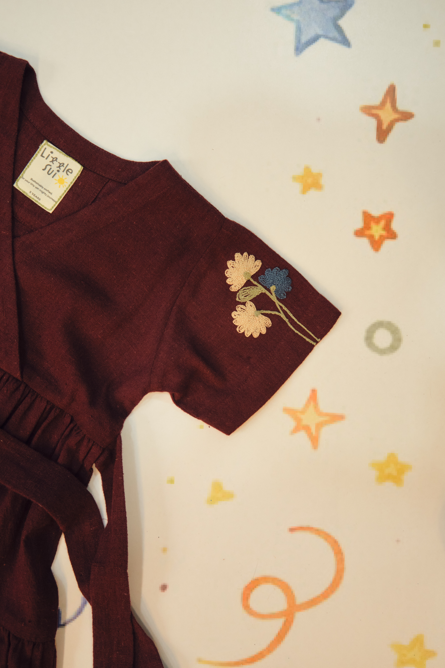 Flowers Bloom Handspun Handwoven Organic Cotton Dress