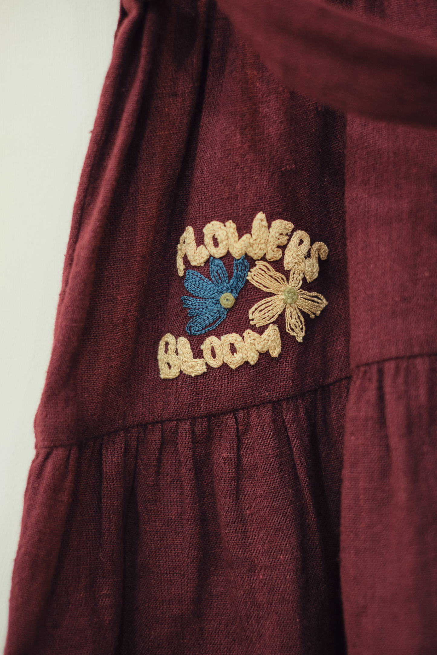 Flowers Bloom Handspun Handwoven Organic Cotton Dress