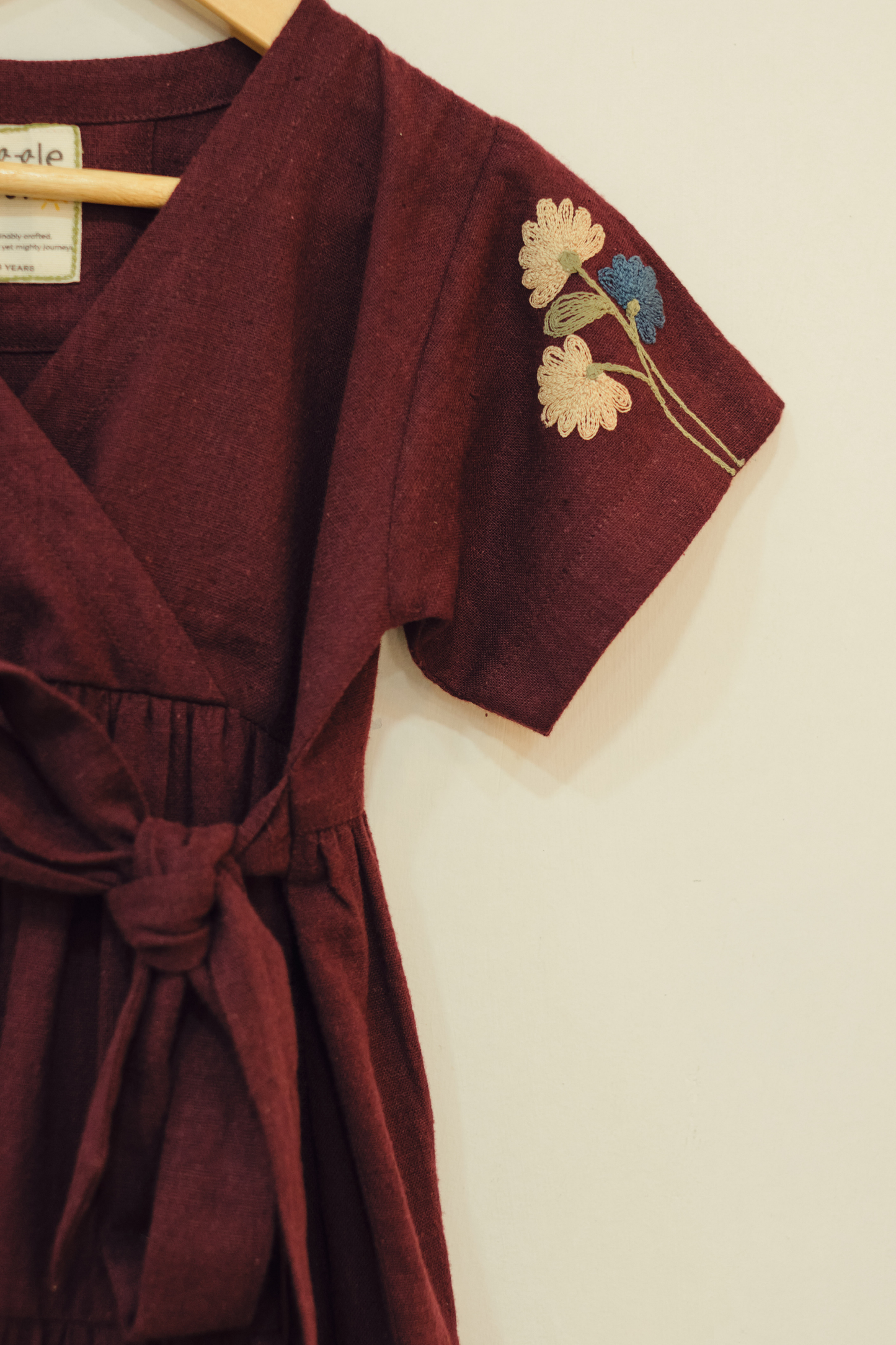 Flowers Bloom Handspun Handwoven Organic Cotton Dress