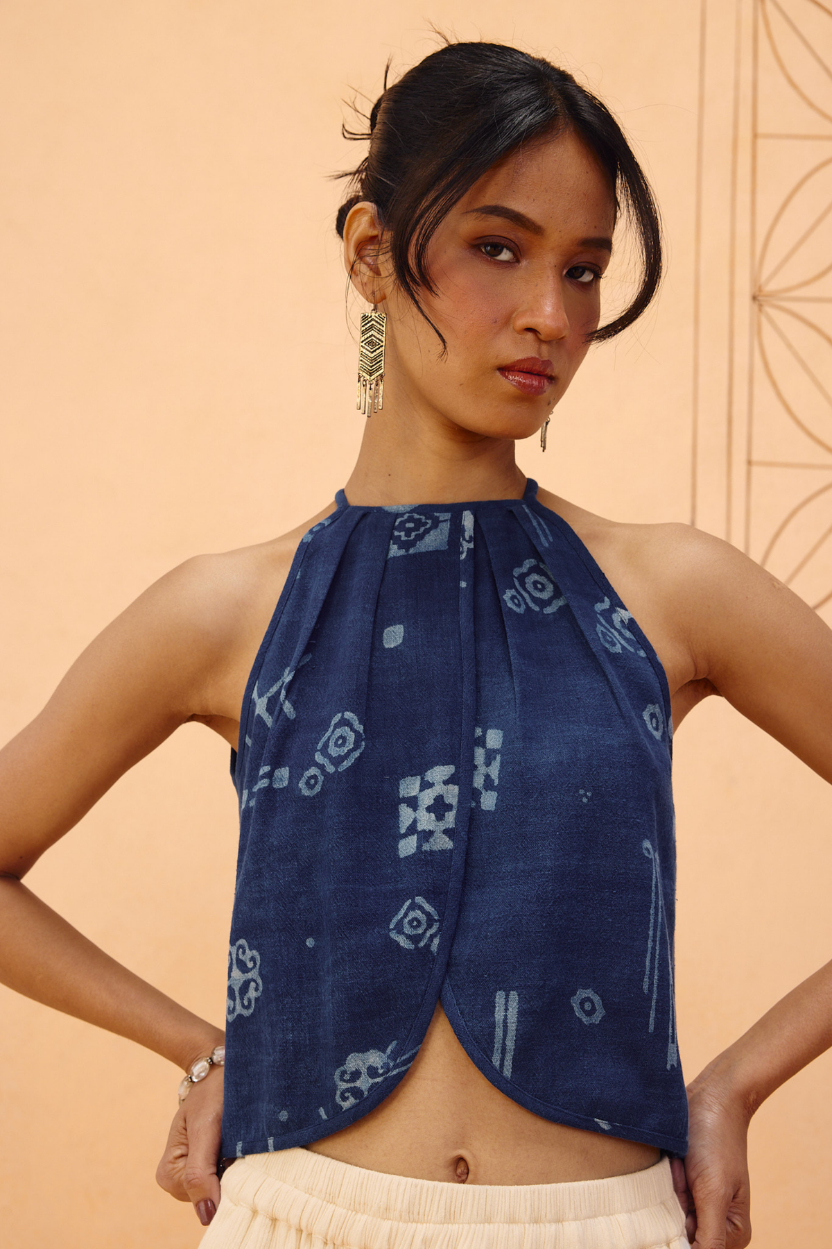 Garden Of Harmony Handspun Handwoven Organic Cotton Halter Top