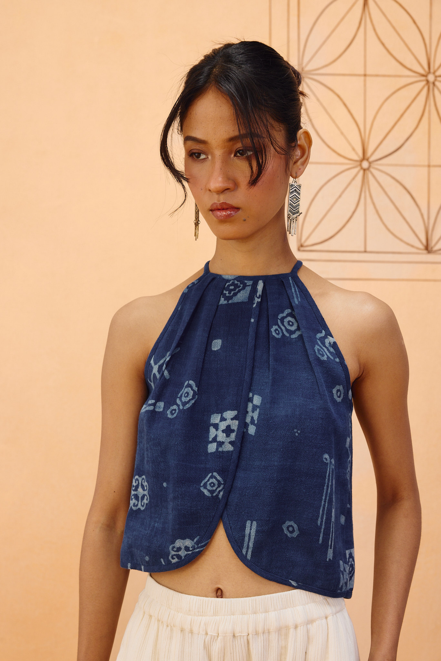 Garden Of Harmony Handspun Handwoven Organic Cotton Halter Top