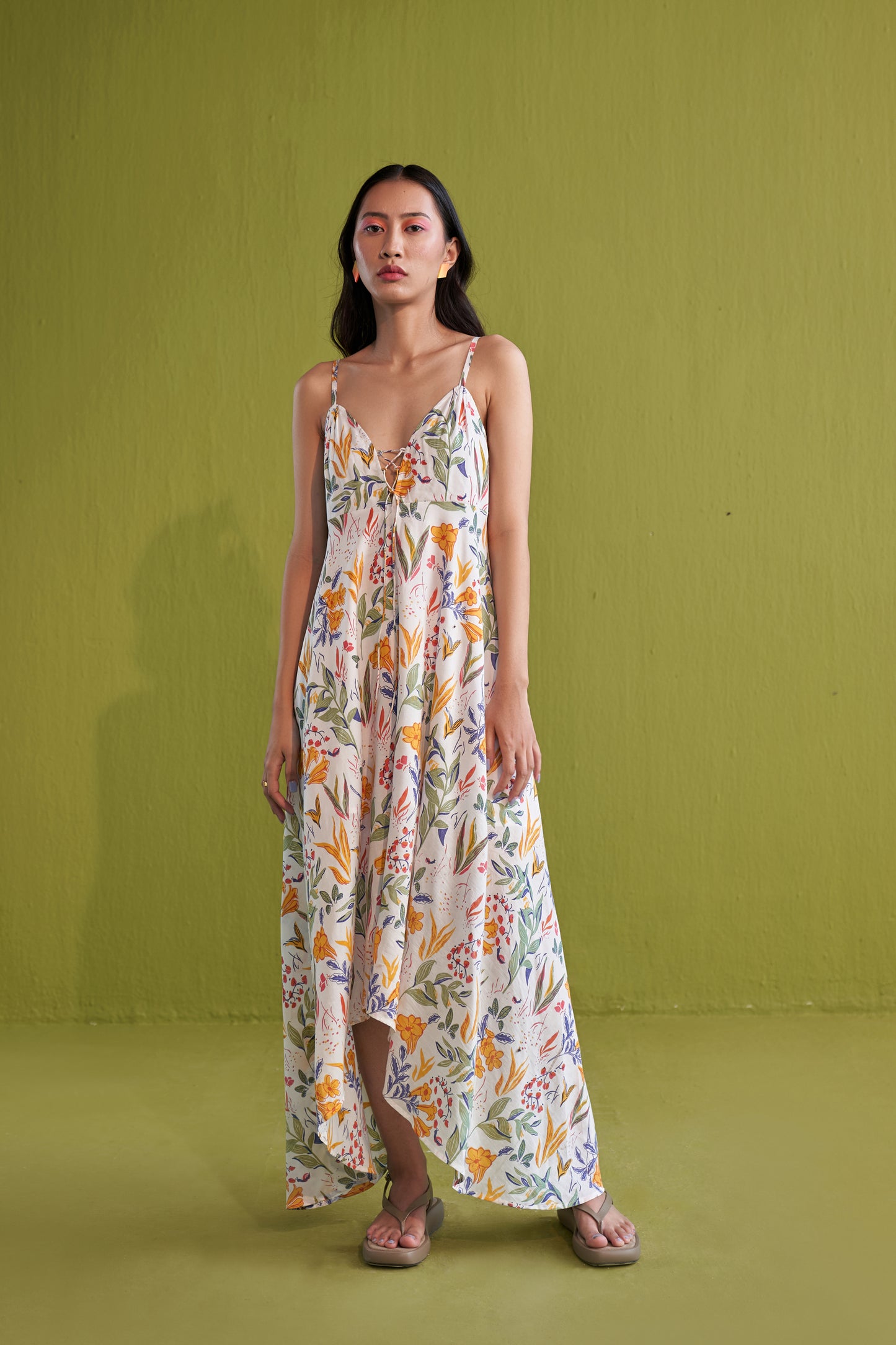 Golden Garden Lyocell Maxi Dress