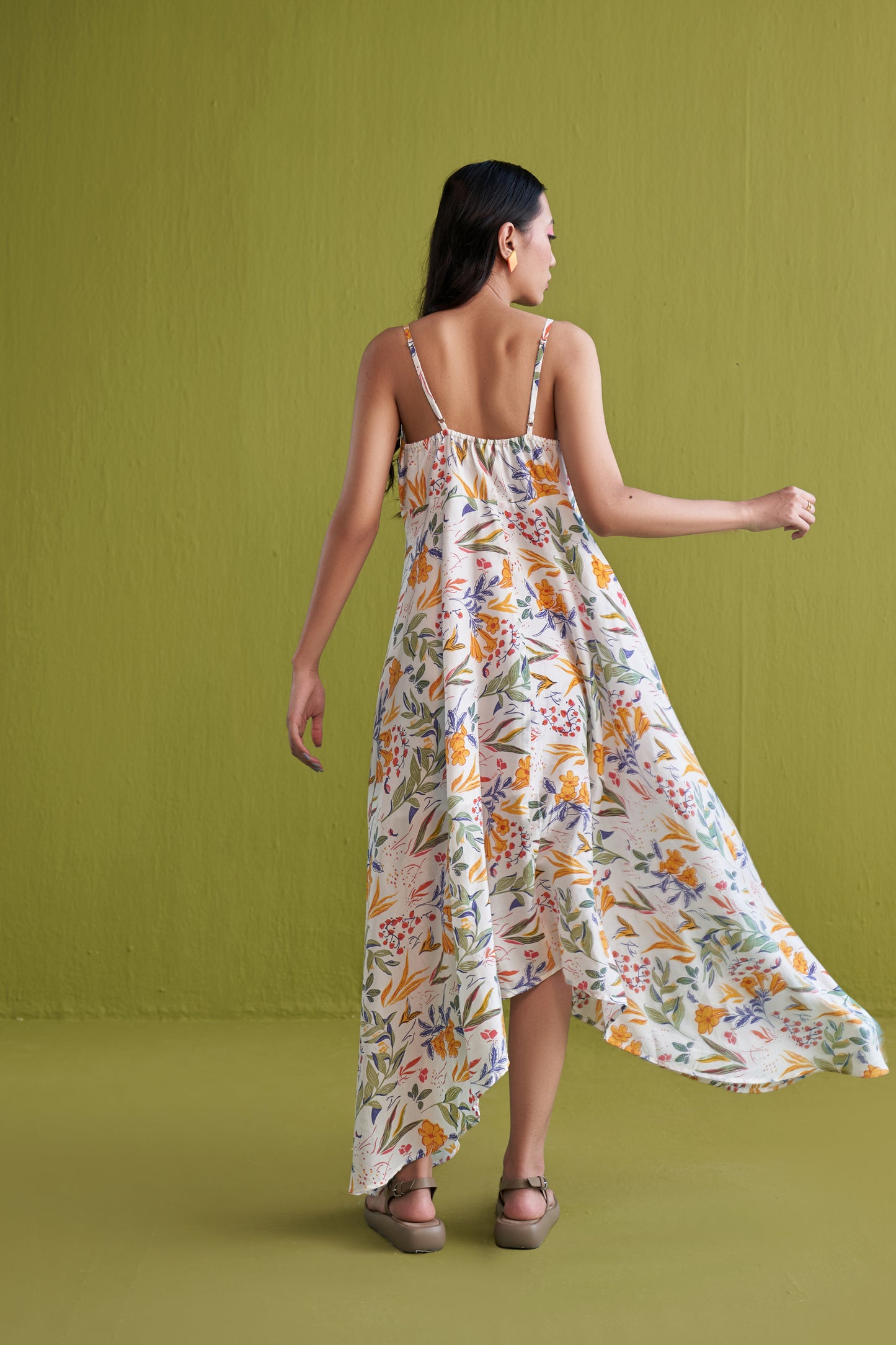 Golden Garden Lyocell Maxi Dress