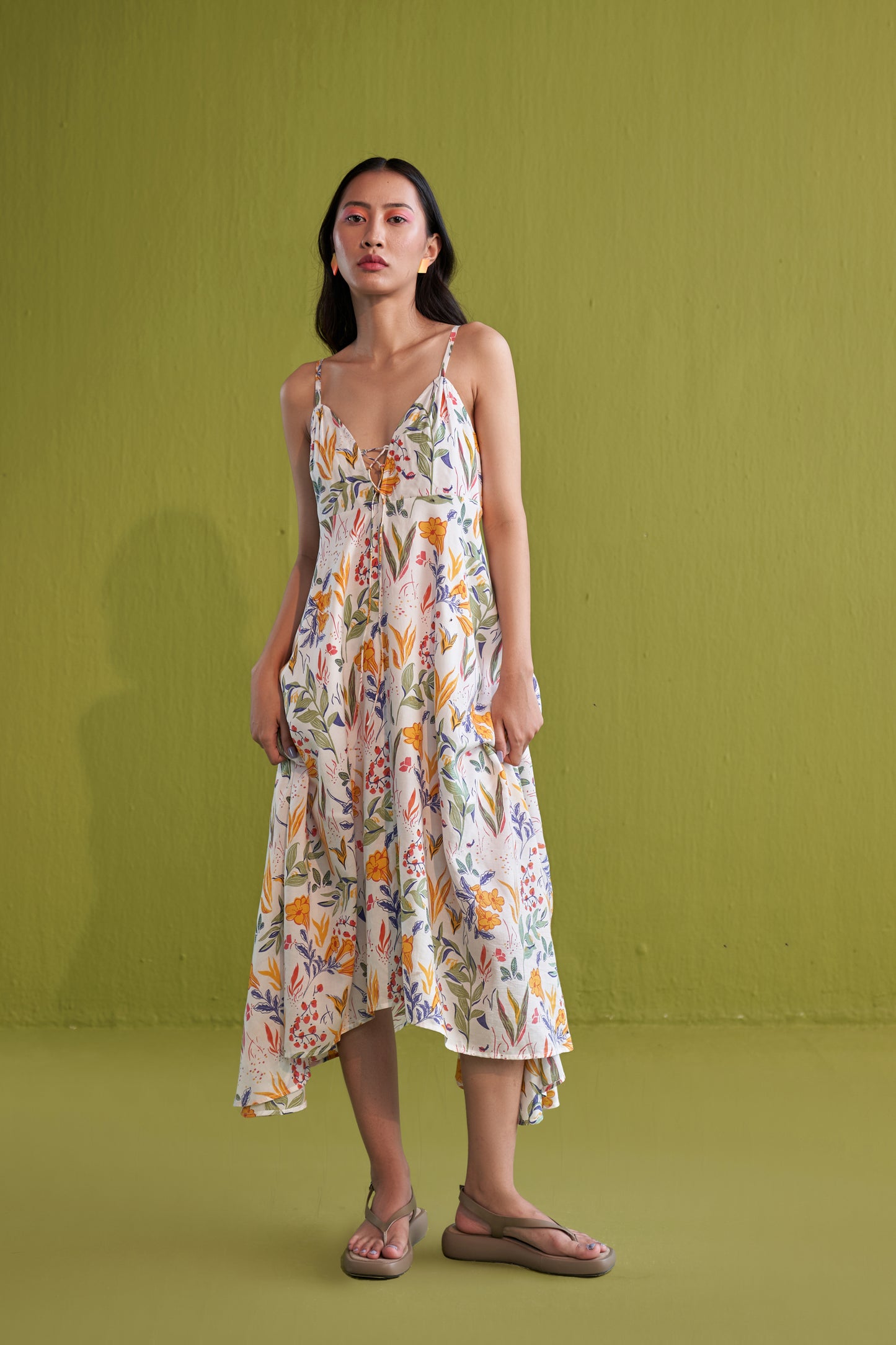 Golden Garden Lyocell Maxi Dress