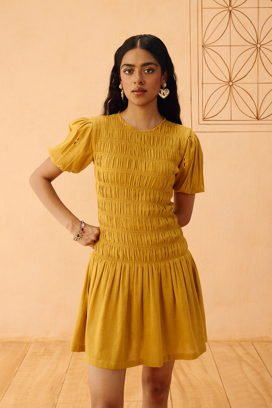 Golden Glow Kala Cotton Dress —  Kala Cotton Dress | Sui Singapore