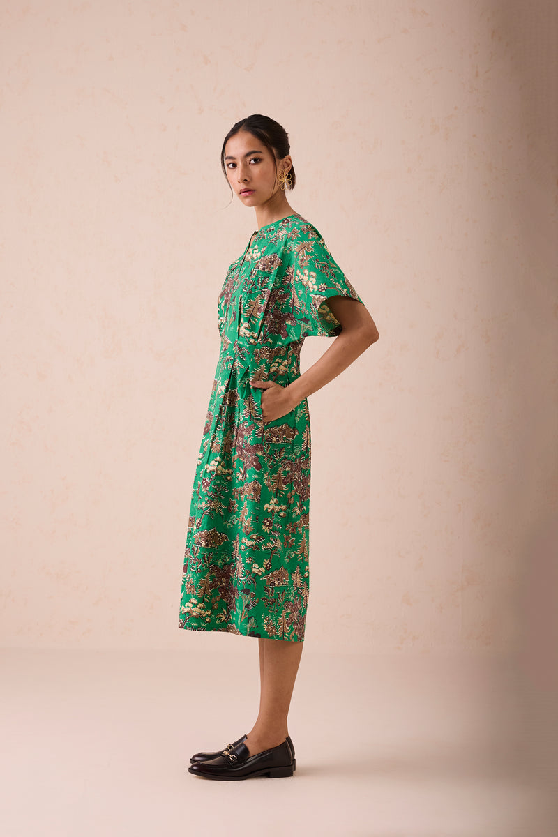 Green Fields Organic Cotton Midi Dress