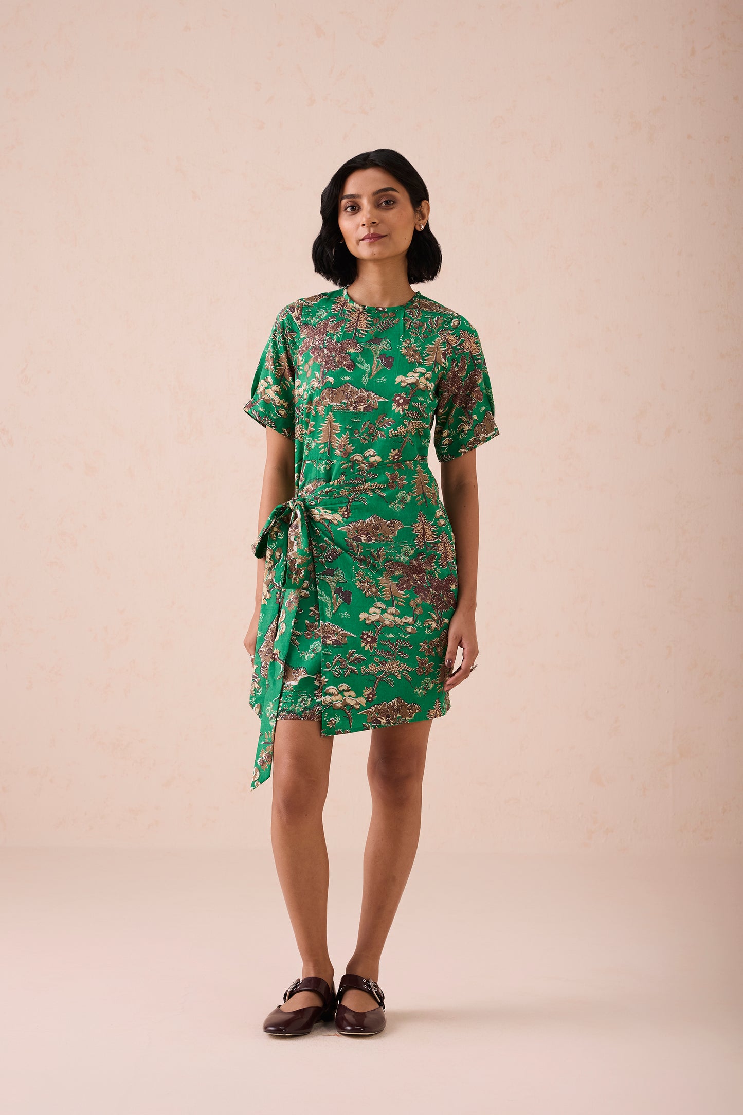 Green Fields Tencel Wrap Dress