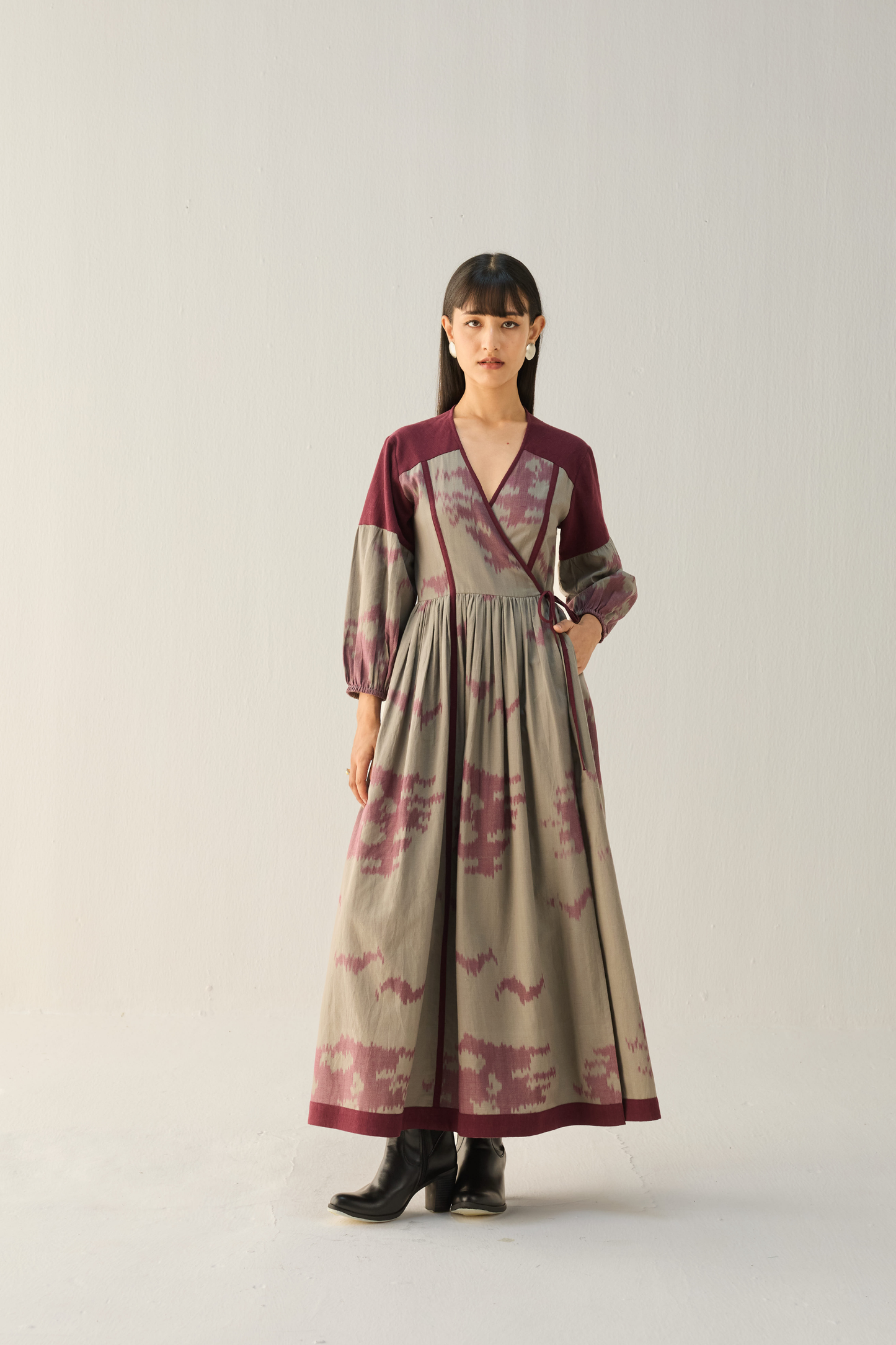 Horizon Handwoven Ikkat Maxi Dress