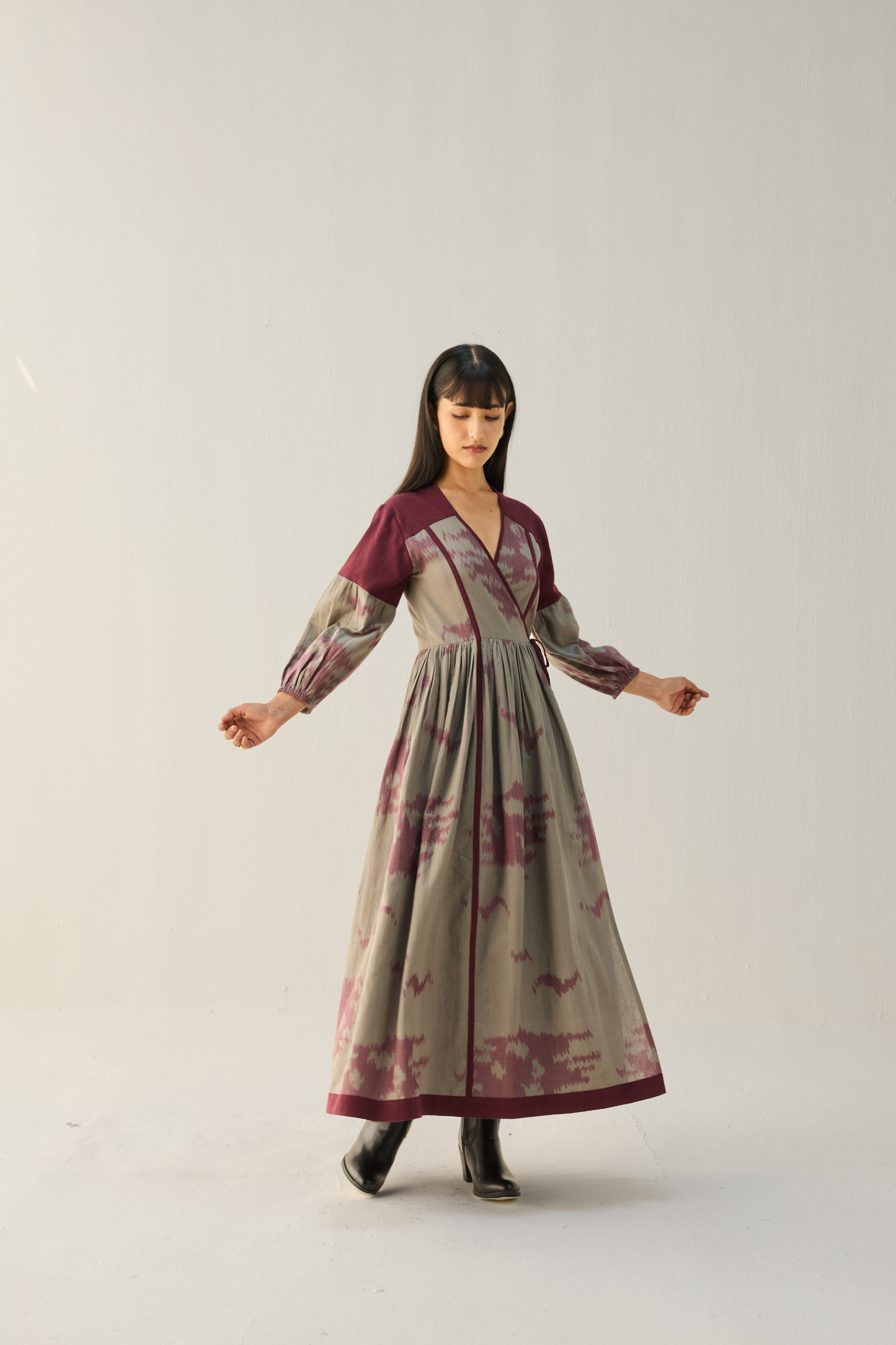 Horizon Handwoven Ikkat Maxi Dress