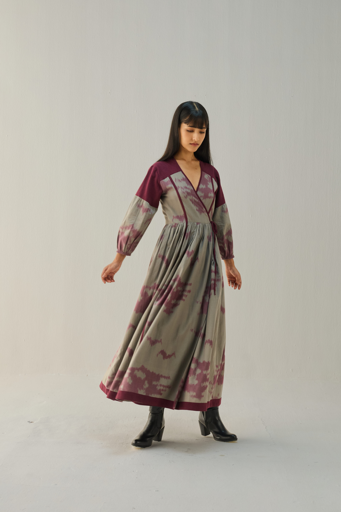 Horizon Handwoven Ikkat Maxi Dress