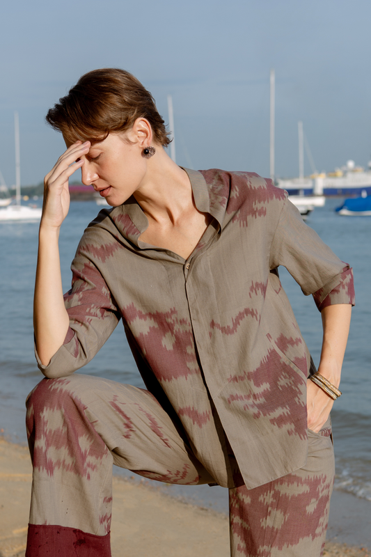Horizon Handwoven Ikkat Shirt