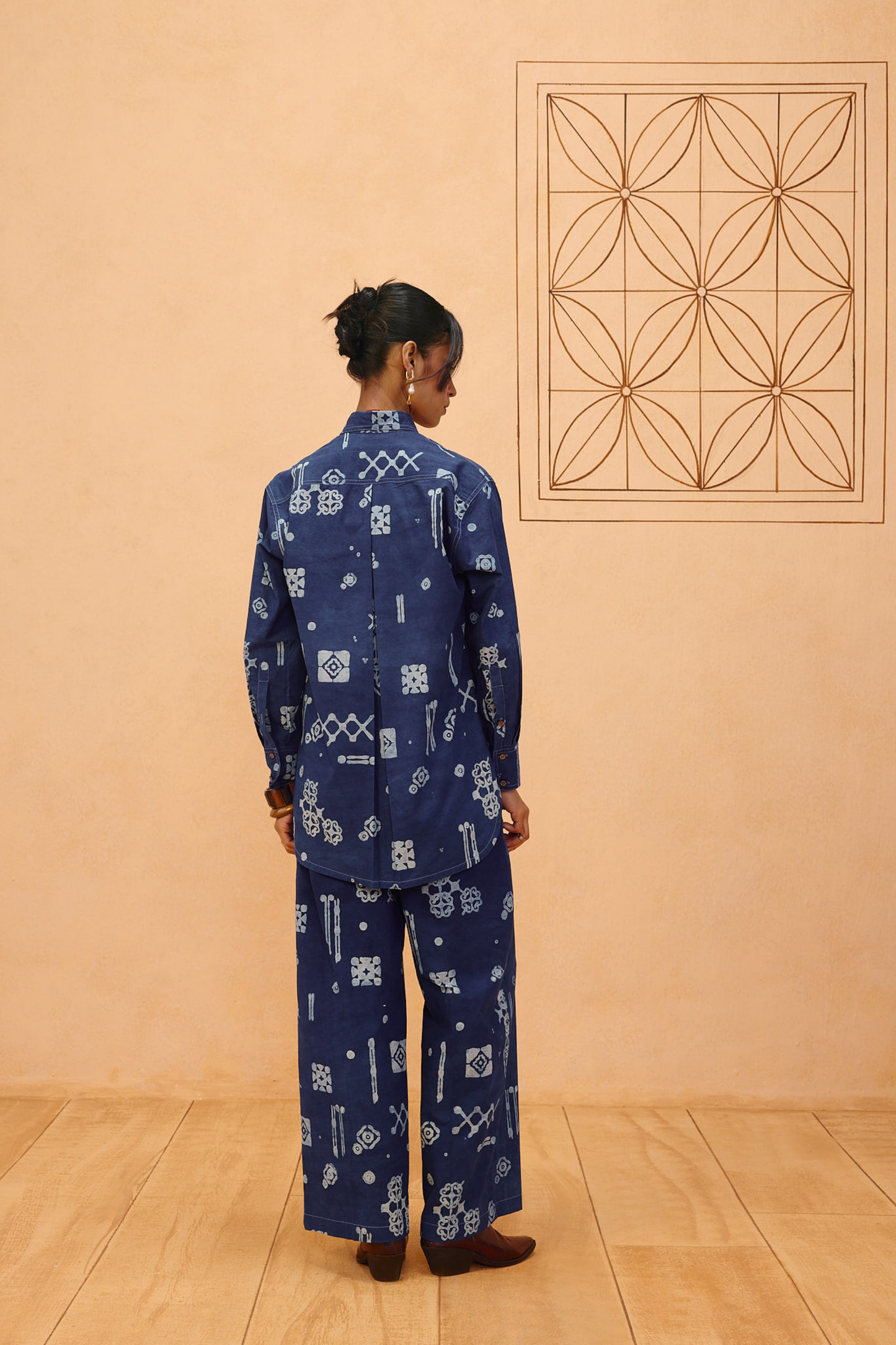 Indigo Patterns Organic Cotton Shirt