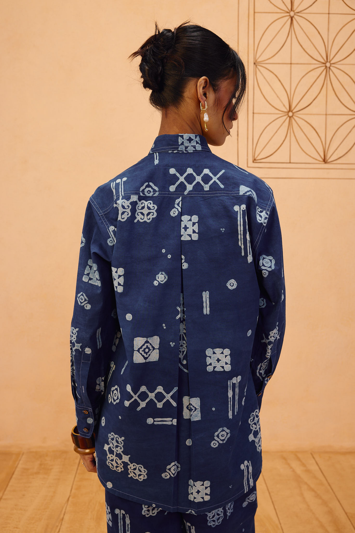 Indigo Patterns Organic Cotton Shirt