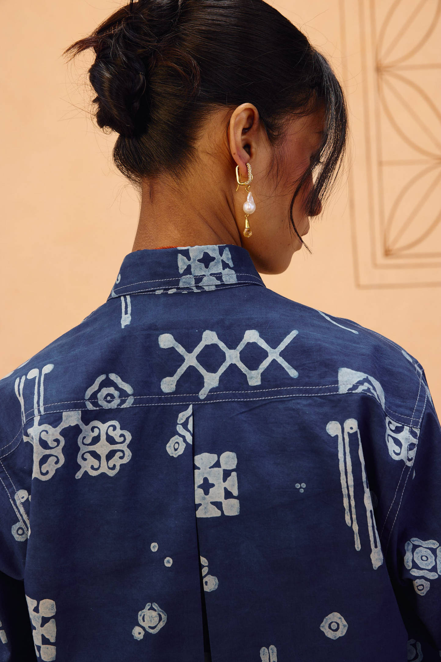 Indigo Patterns Organic Cotton Shirt