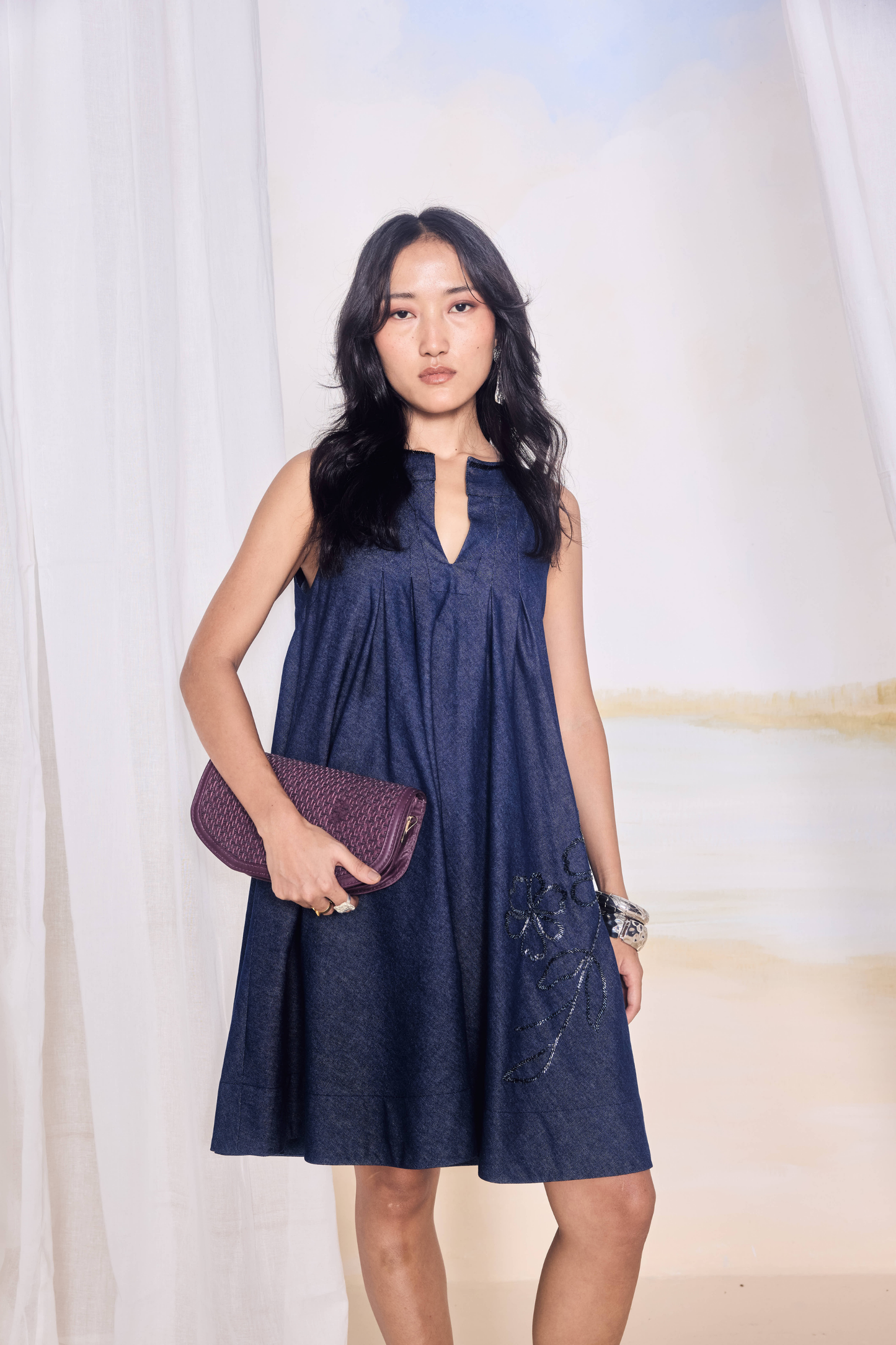 Midnight Waters Sustainable Denim Dress