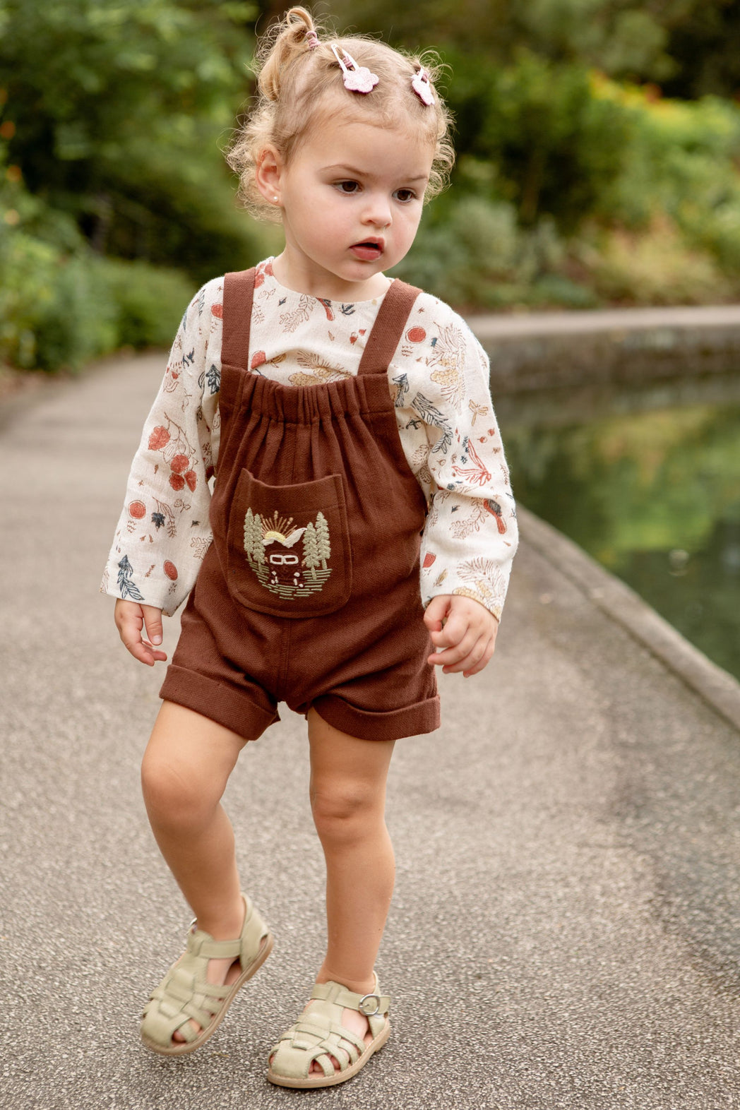 Mountain Adventure Handspun Handwoven Organic Cotton Romper