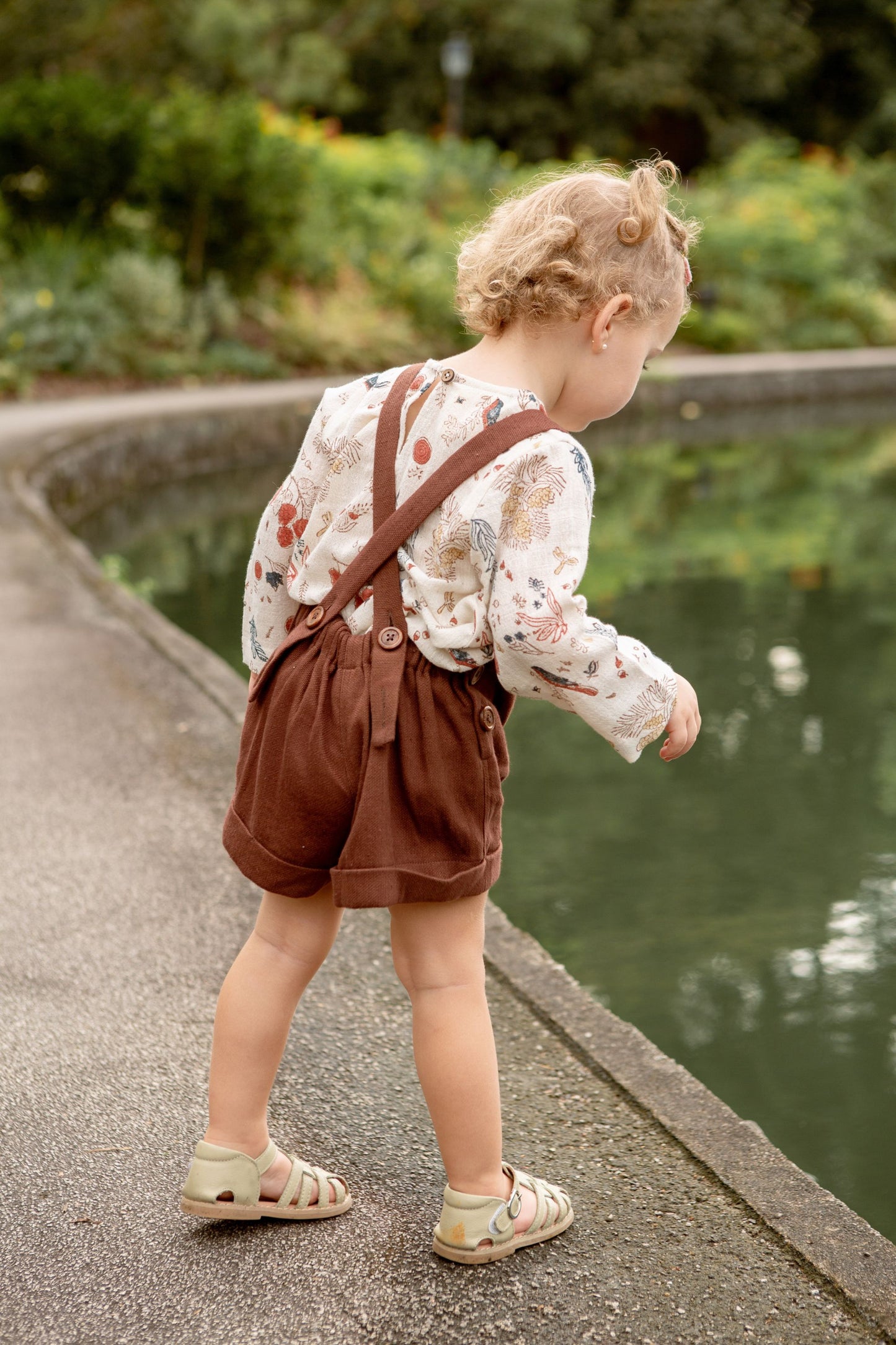 Mountain Adventure Handspun Handwoven Organic Cotton Romper