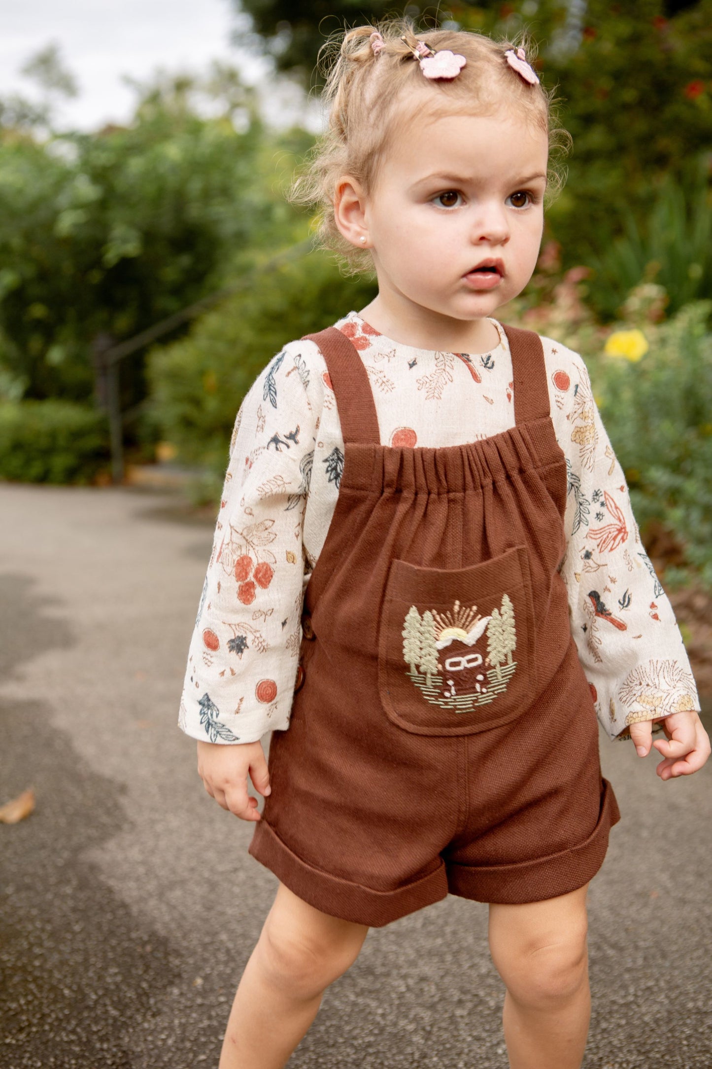 Mountain Adventure Handspun Handwoven Organic Cotton Romper