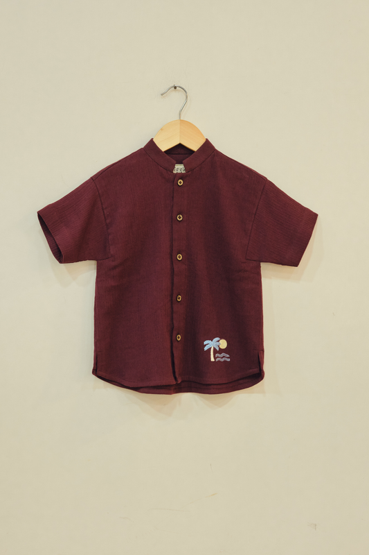 Plum Palm Organic Cotton Shirt