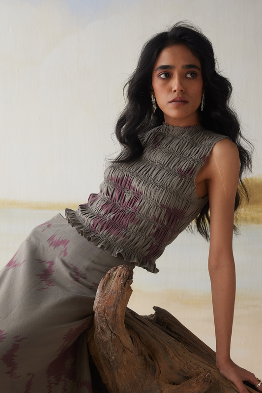 Purpose Handwoven Ikkat Top