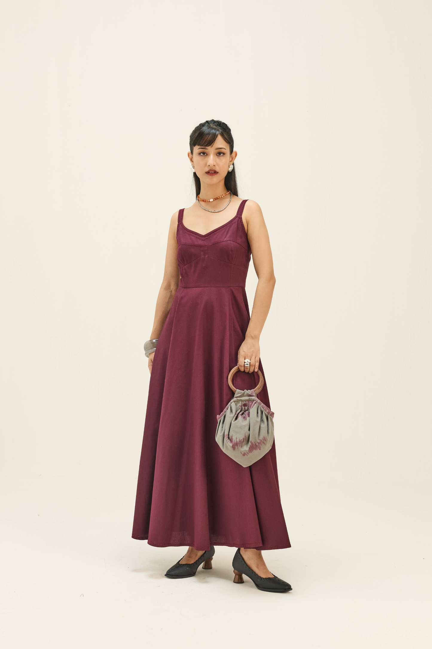 Sangria Sea Twill Maxi Dress