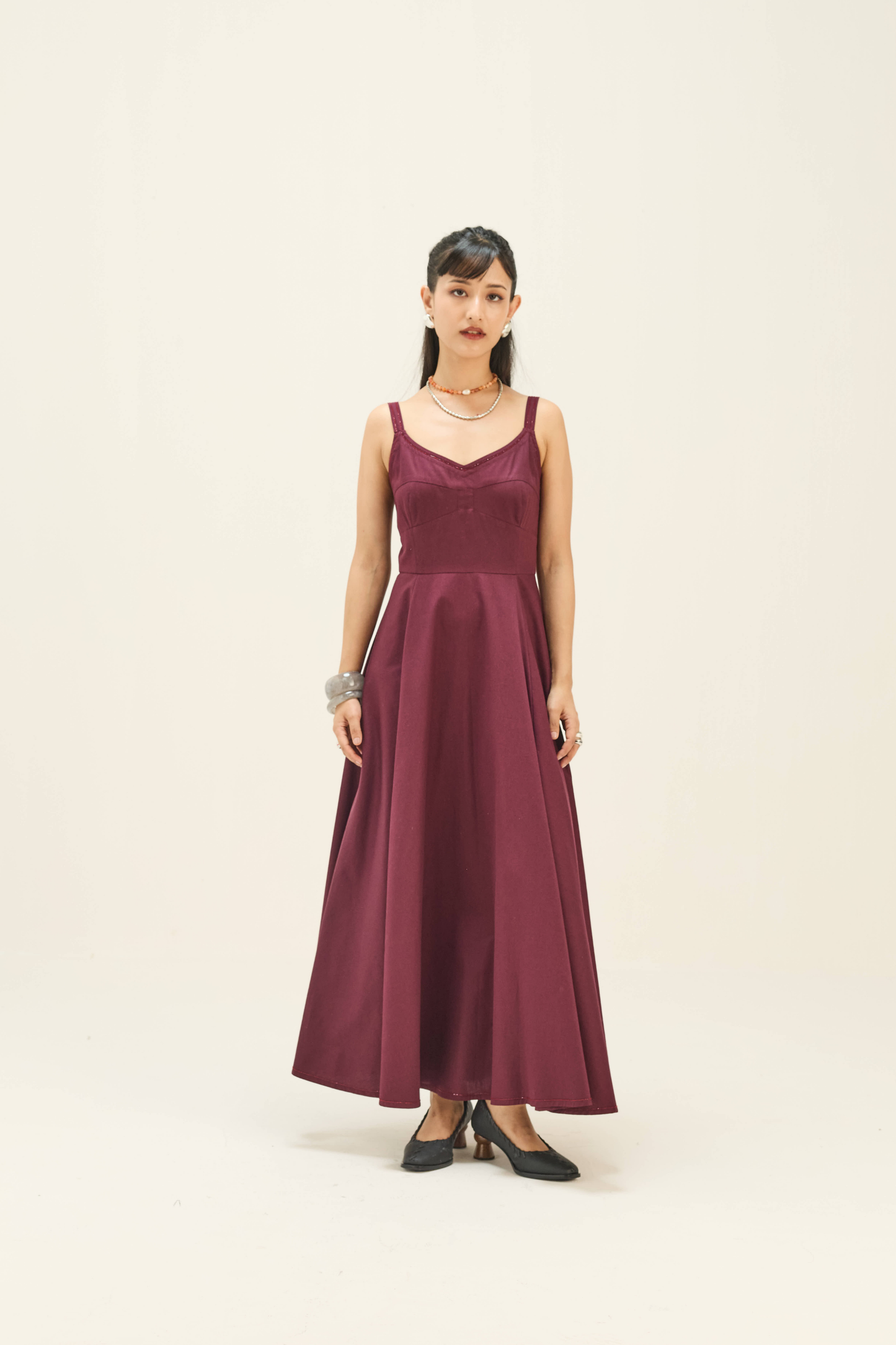 Sangria Sea Twill Maxi Dress
