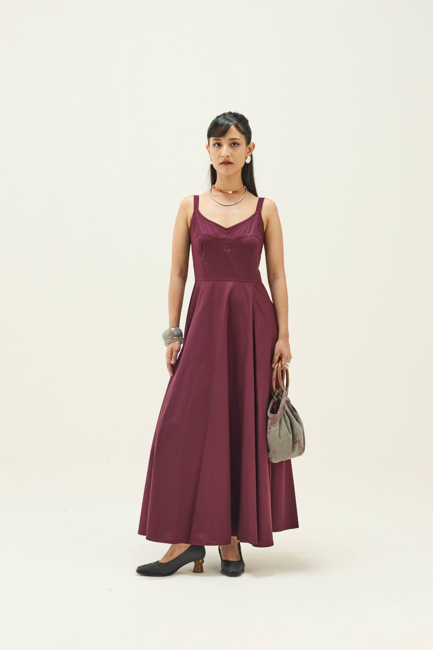 Sangria Sea Twill Maxi Dress