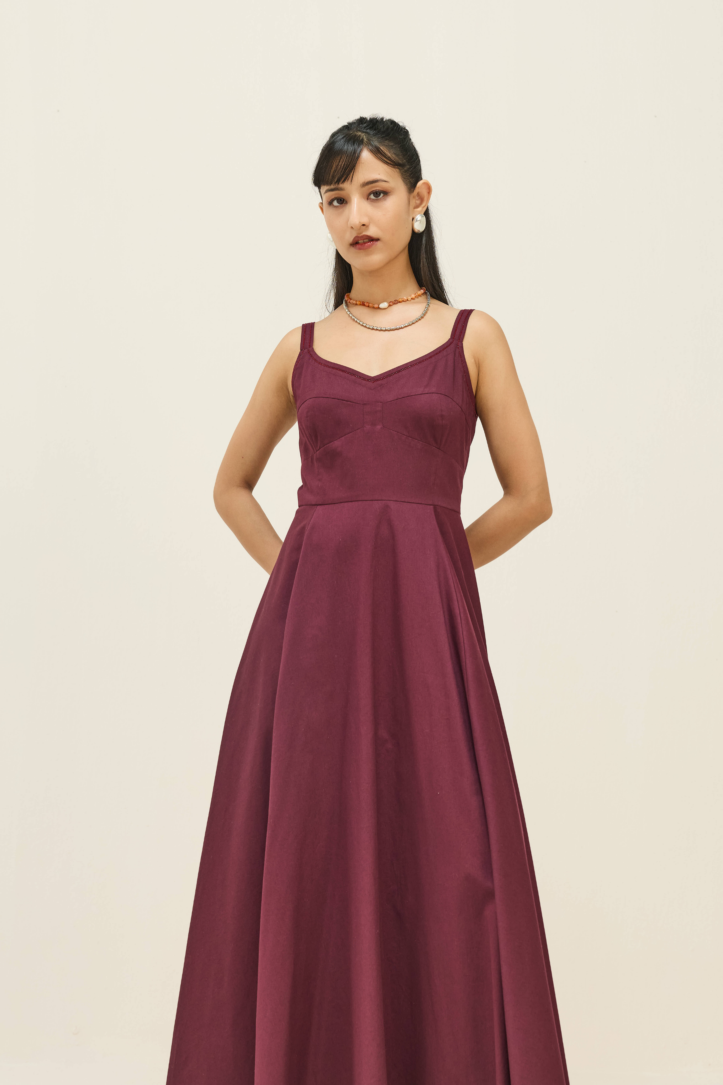 Sangria Sea Twill Maxi Dress