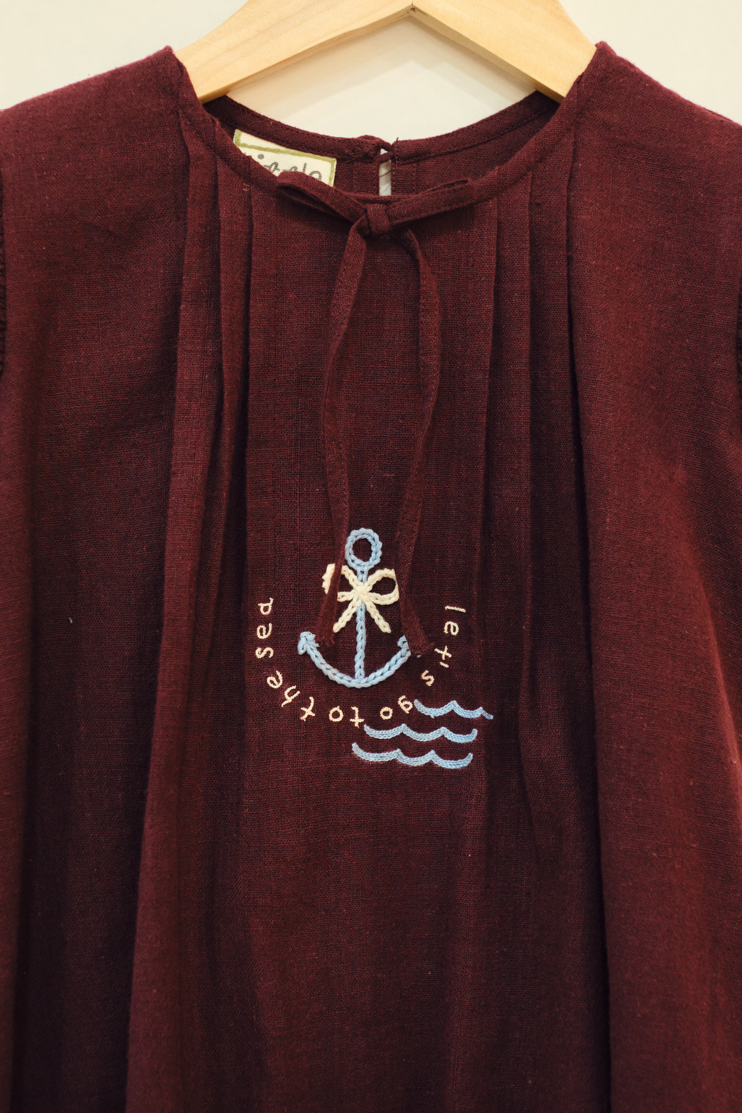 Sea Day Handspun Handwoven Organic Cotton Romper