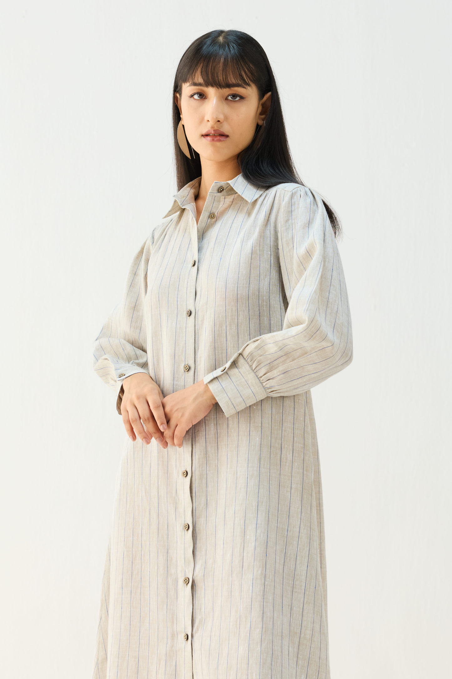 Soft Power Linen Shirt Dress