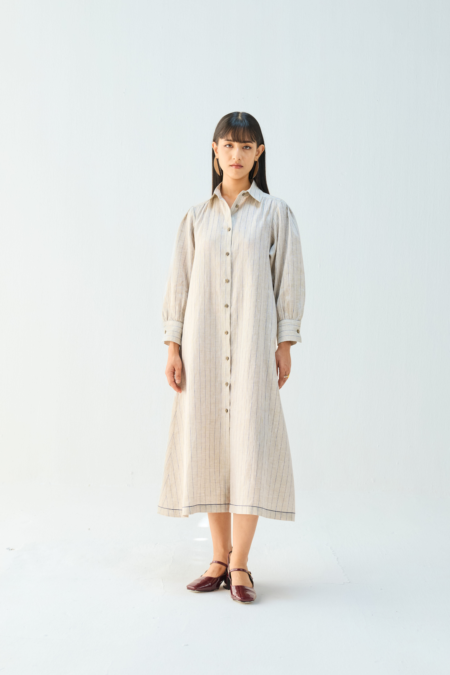 Soft Power Linen Shirt Dress