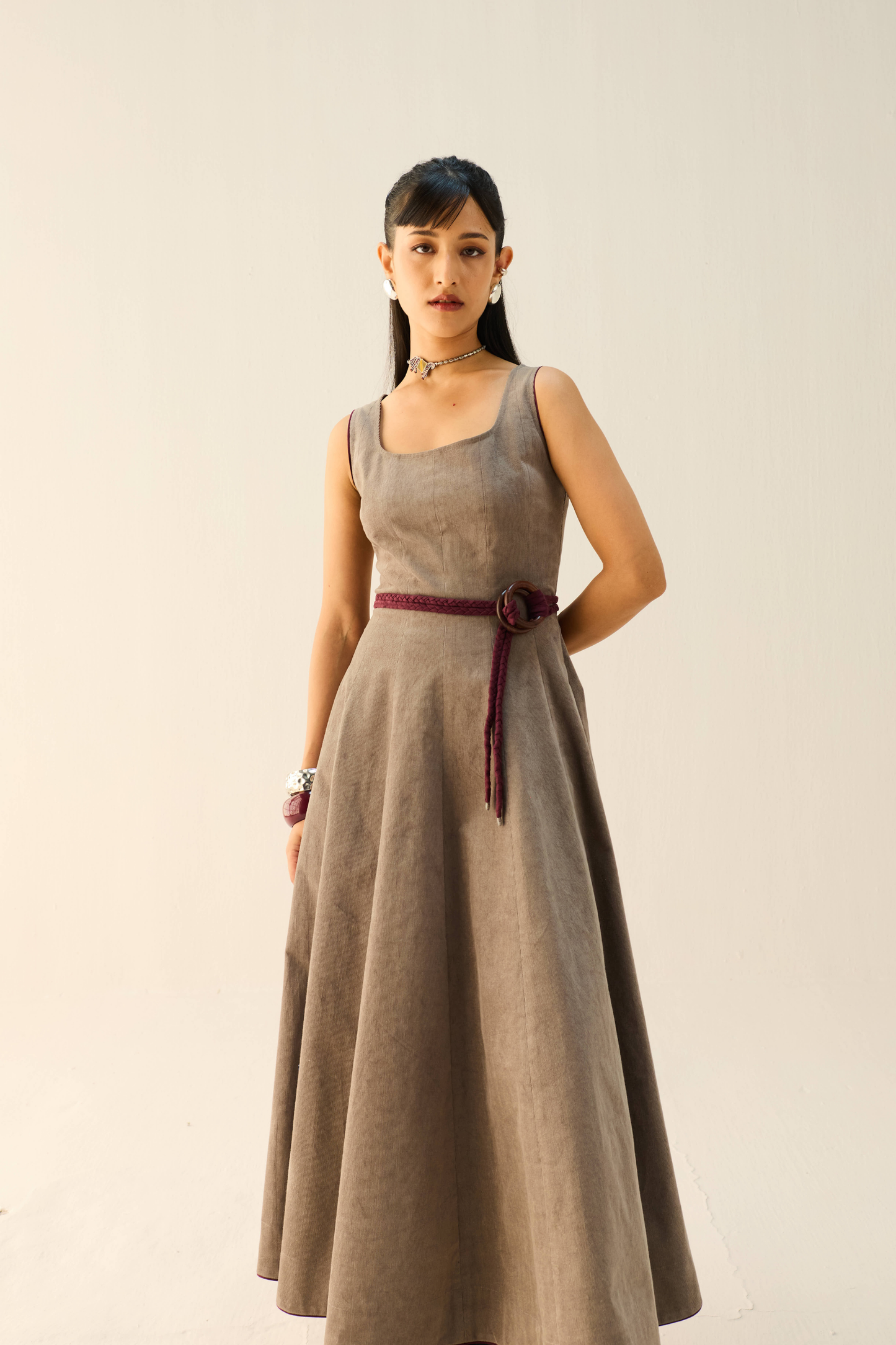 Soft Waves Corduroy Maxi Dress