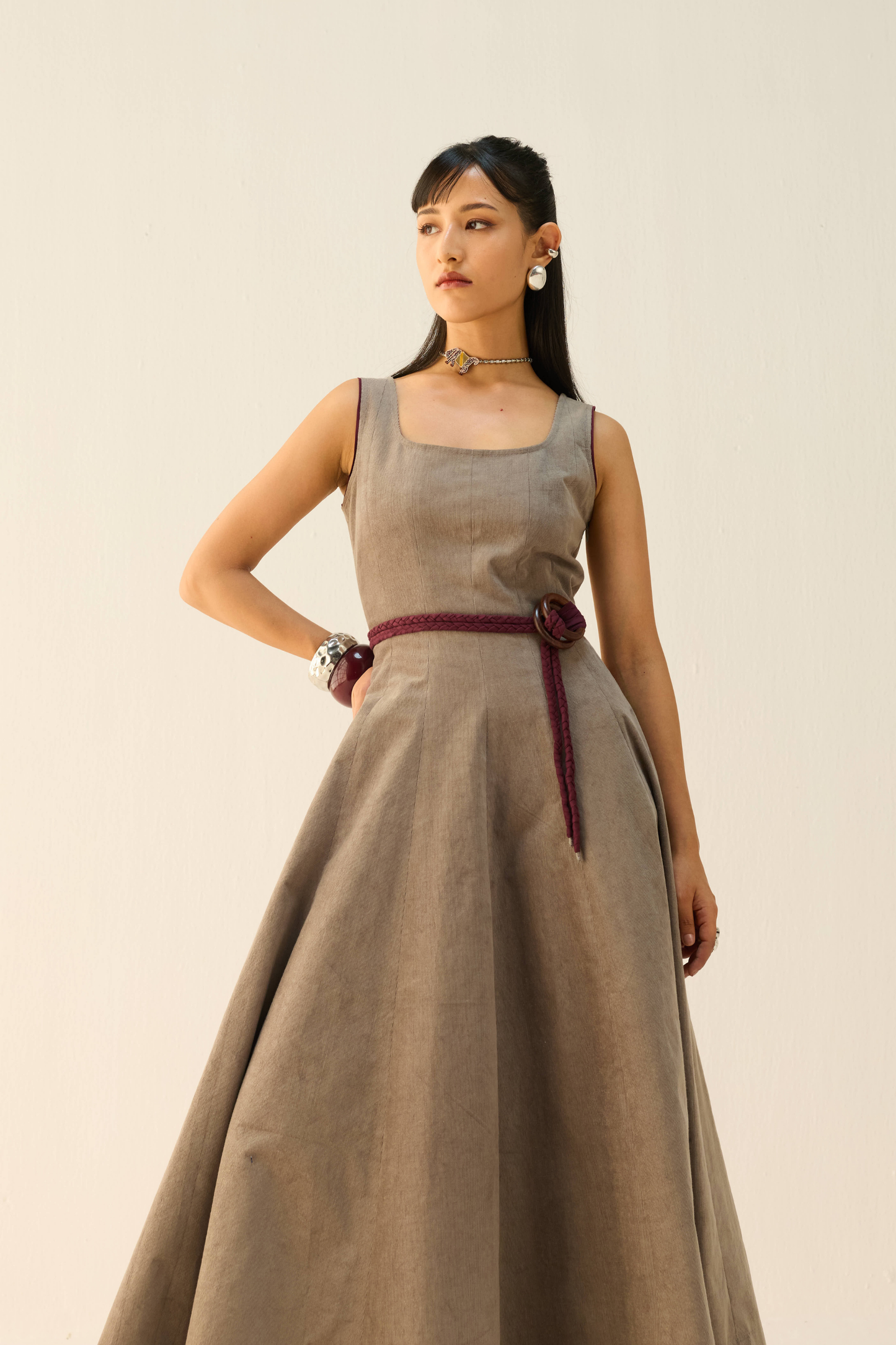 Soft Waves Corduroy Maxi Dress