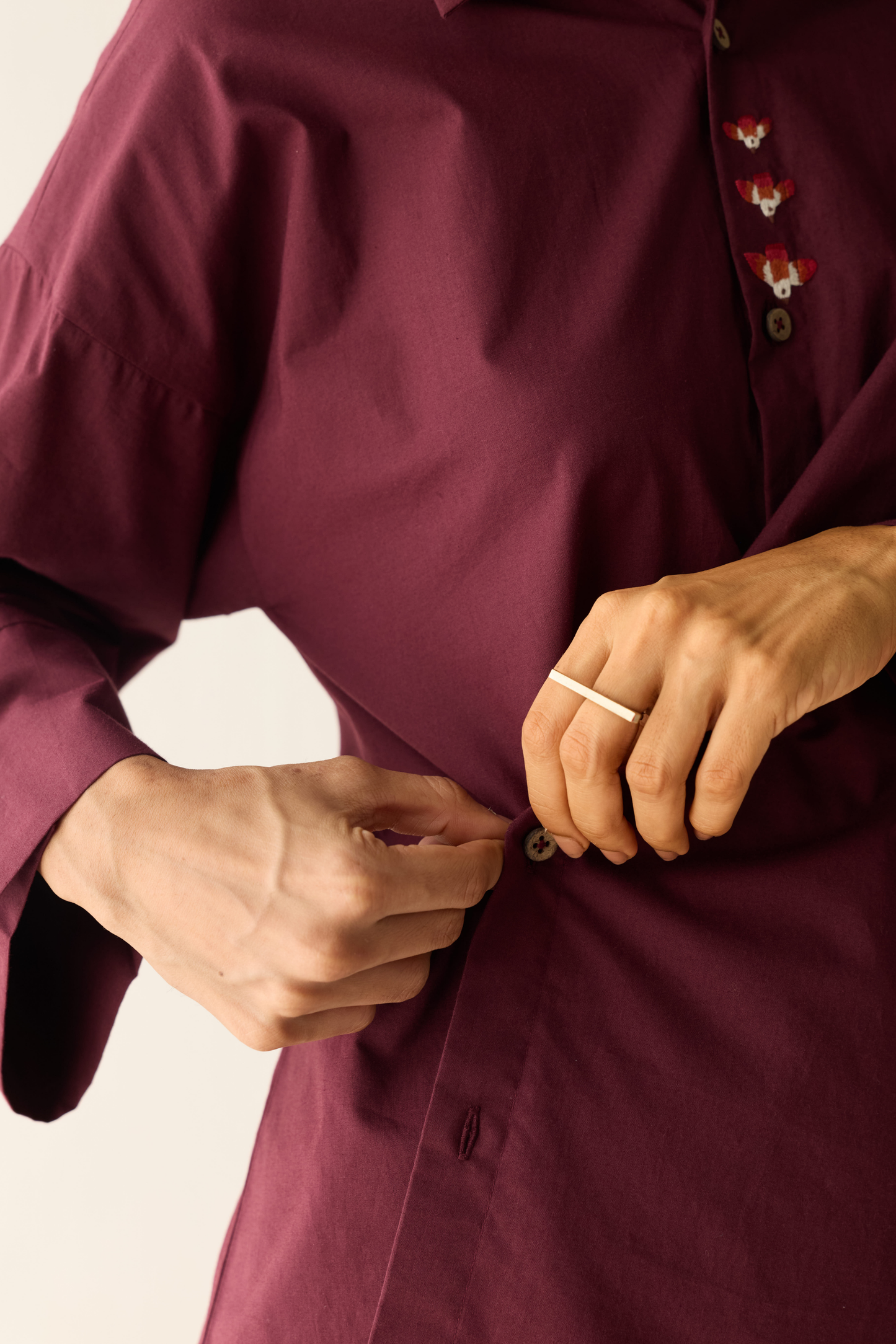 Stillness Organic Cotton Wrap Shirt