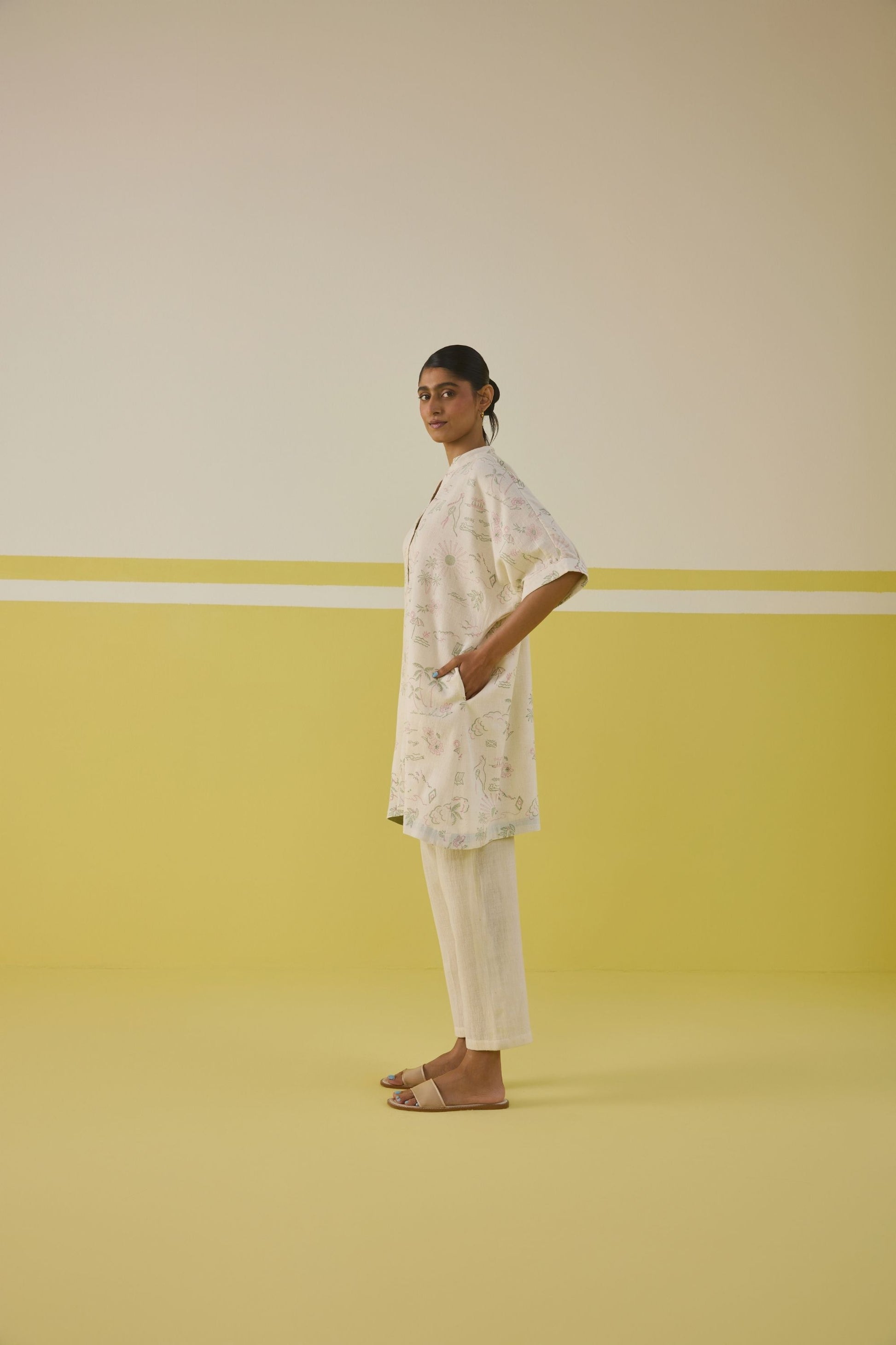 Summer Joy Handspun Handwoven Organic Cotton Kurta Top