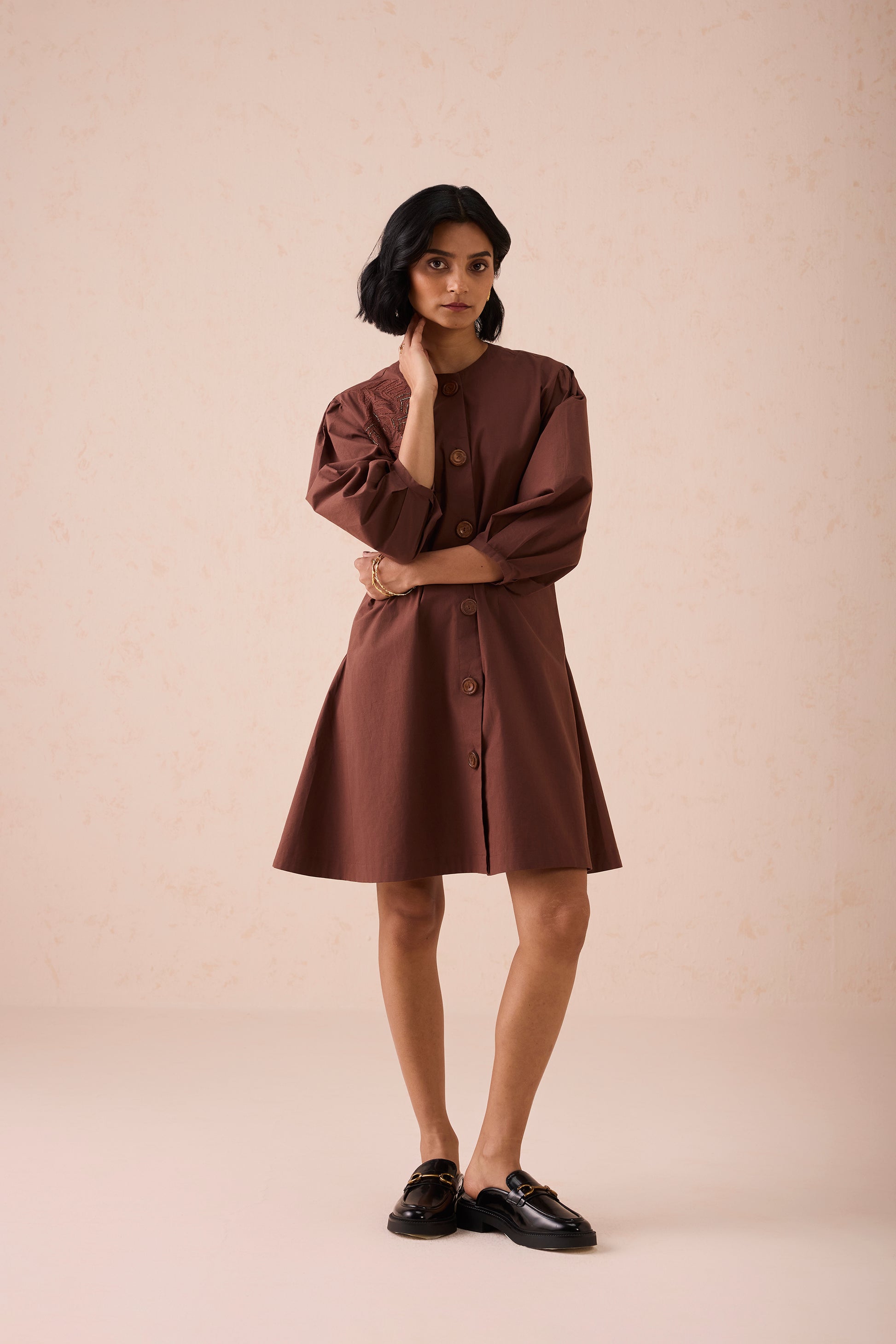 The Cocoa Organic Cotton Short Dress