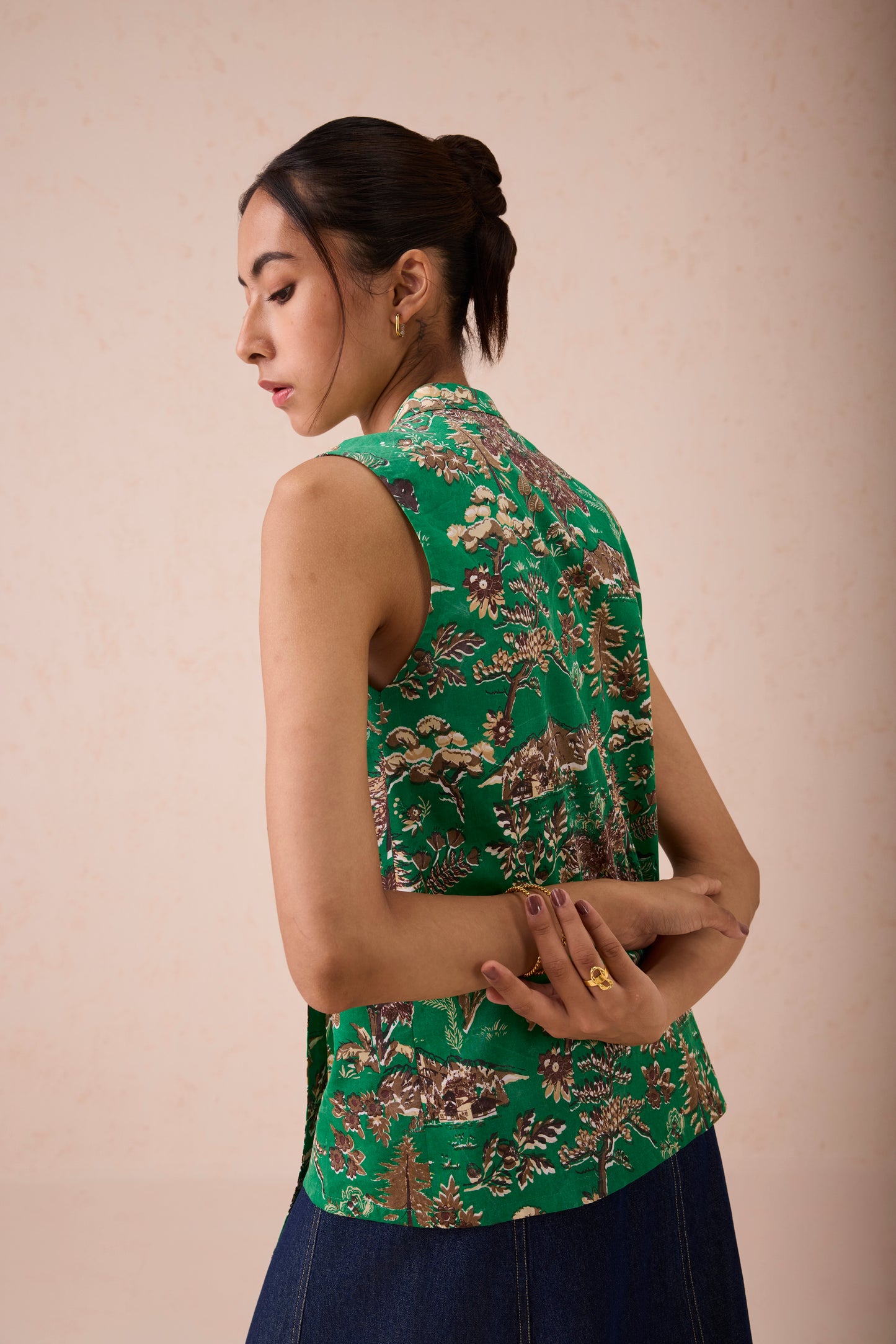 The Evergreen Luck Tencel Cheongsam Blouse