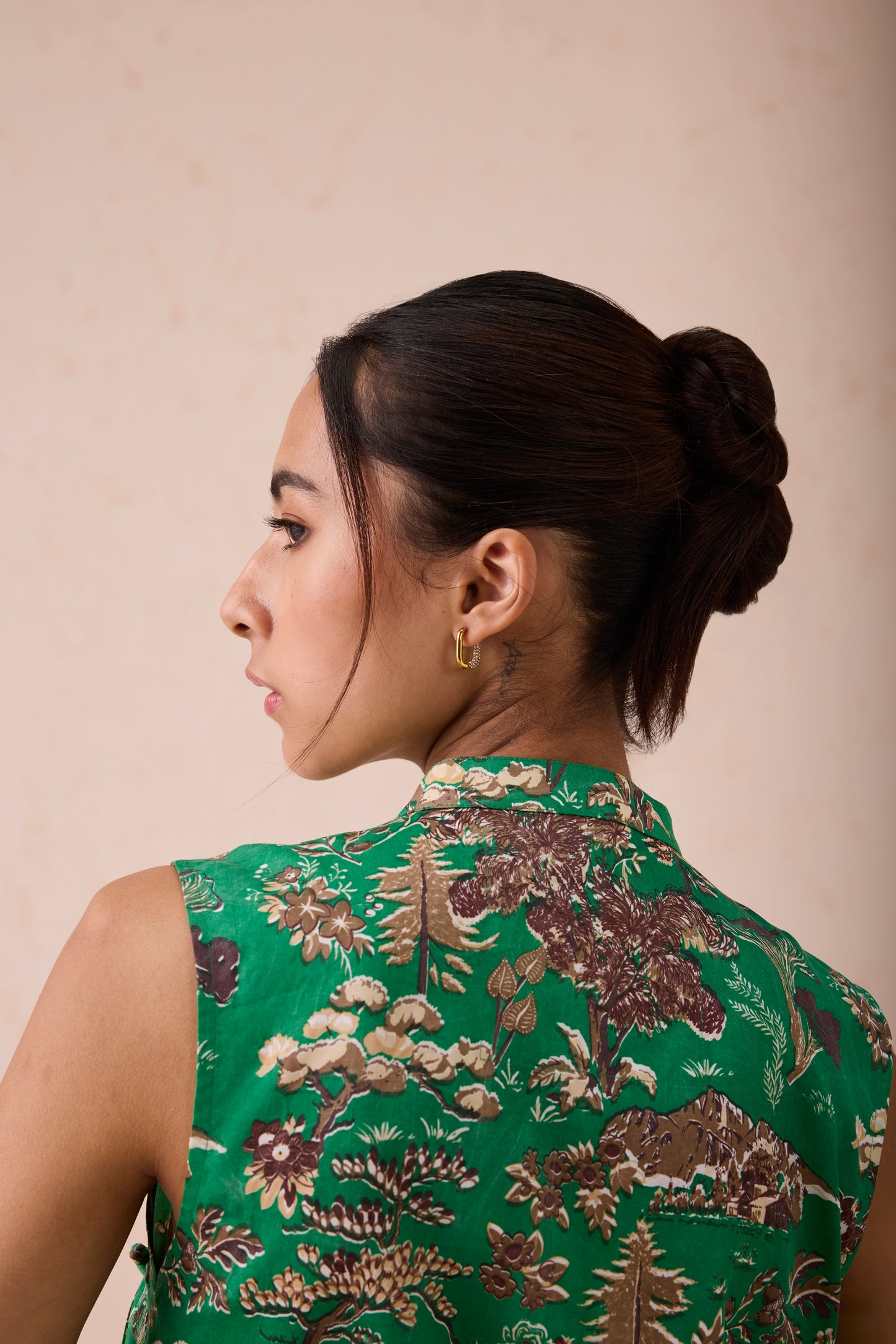 The Evergreen Luck Tencel Cheongsam Blouse