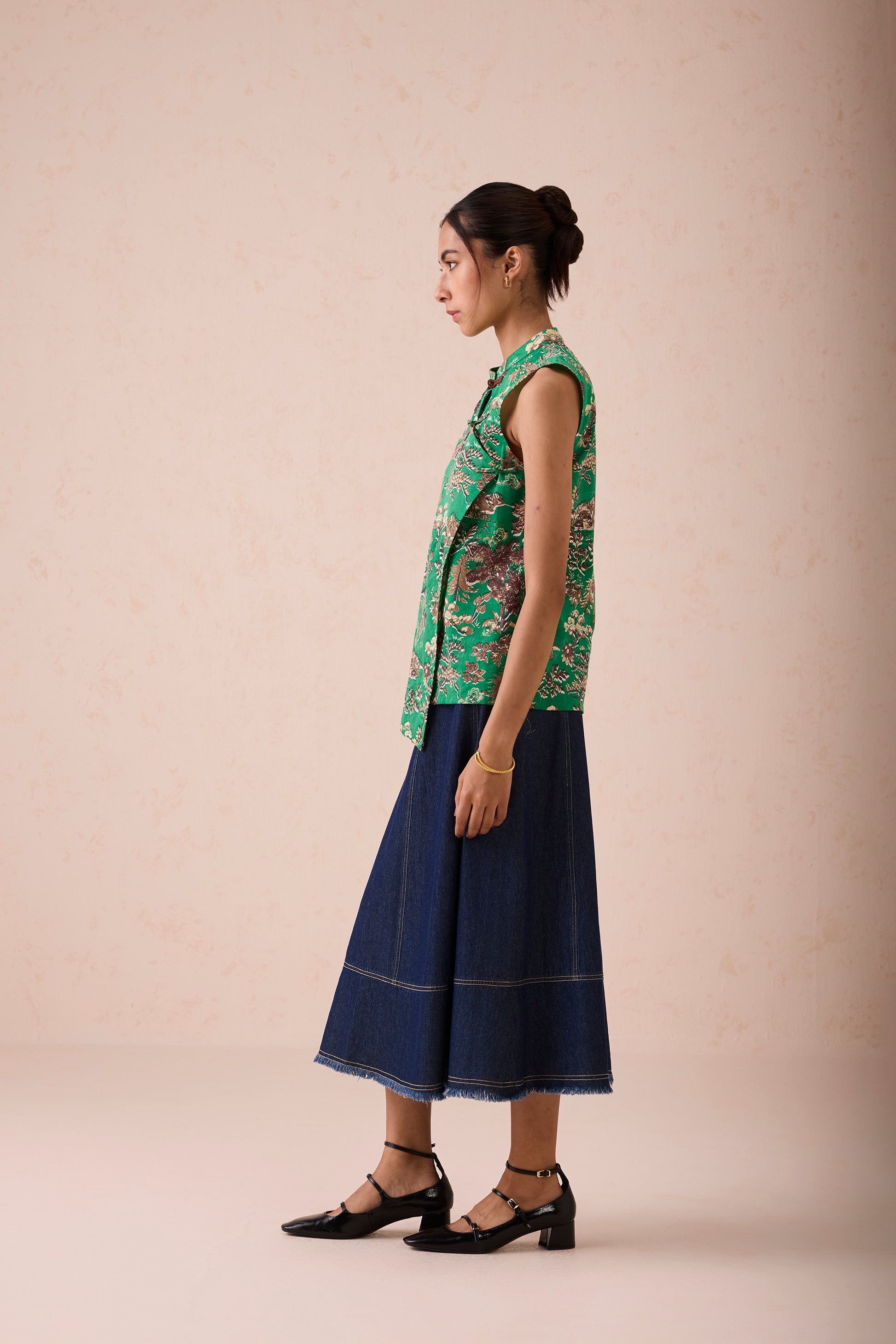 The Evergreen Luck Tencel Cheongsam Blouse