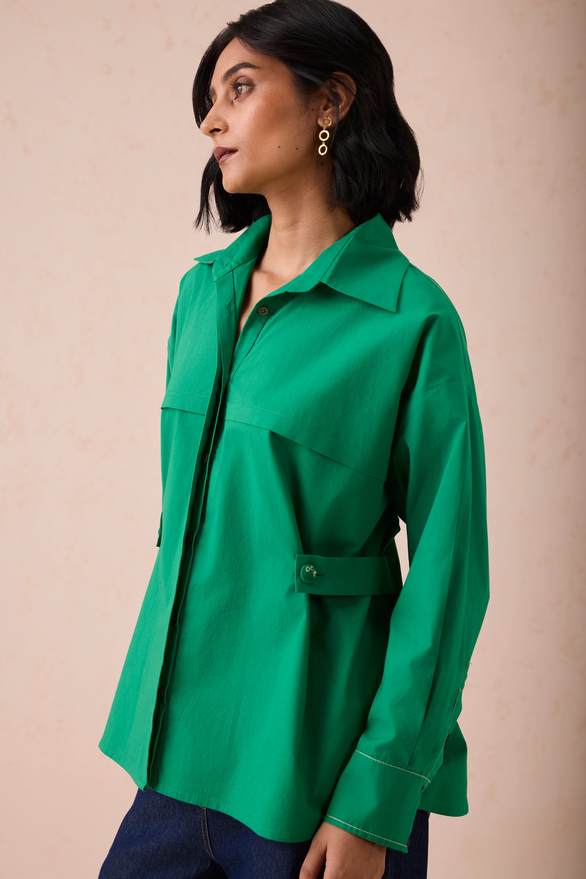 The Evergreen Wonder Classic Organic Cotton Shirt Blouse